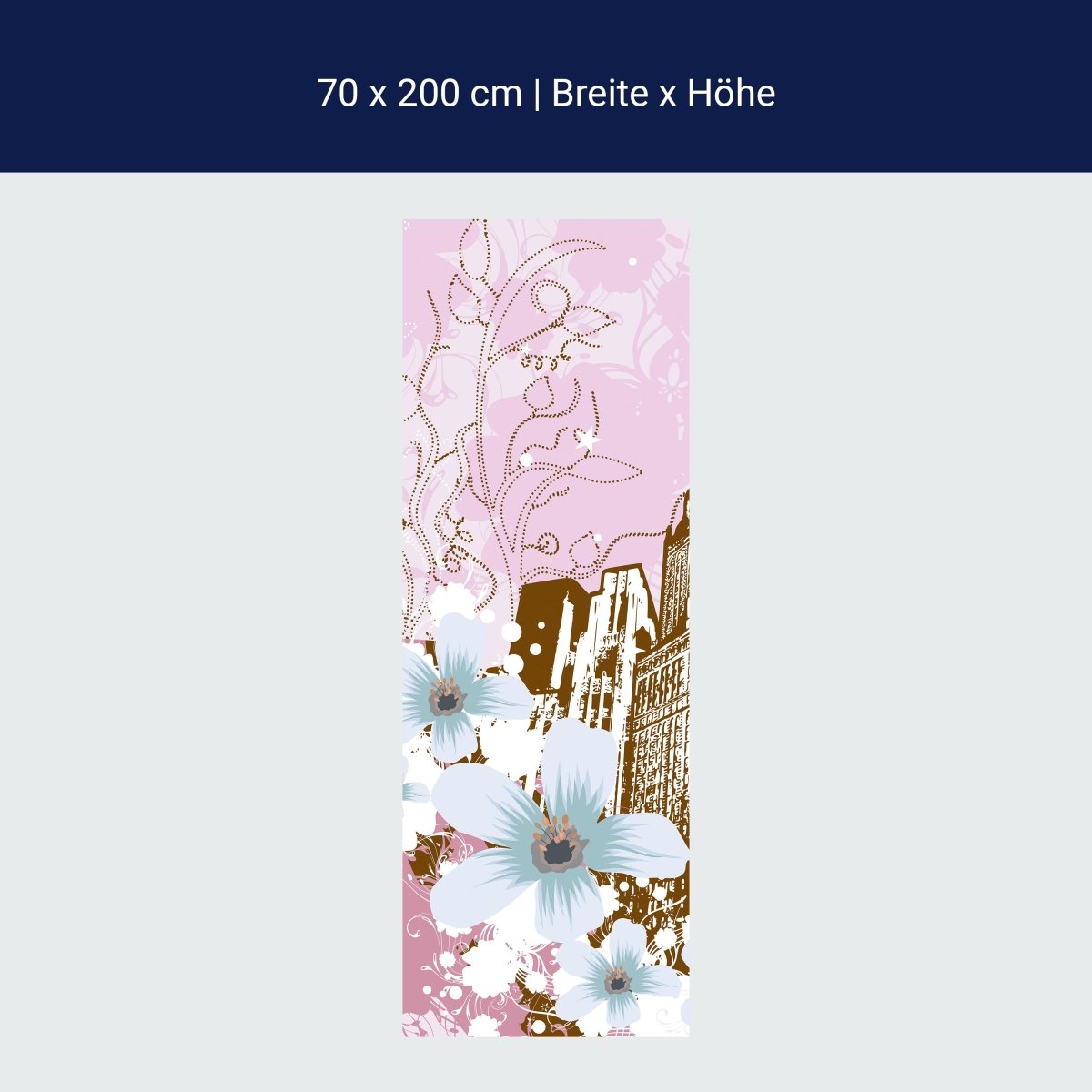 Duschwand Urban Flower Grunge M0075 Duschwand Urban Flower Grunge M0075