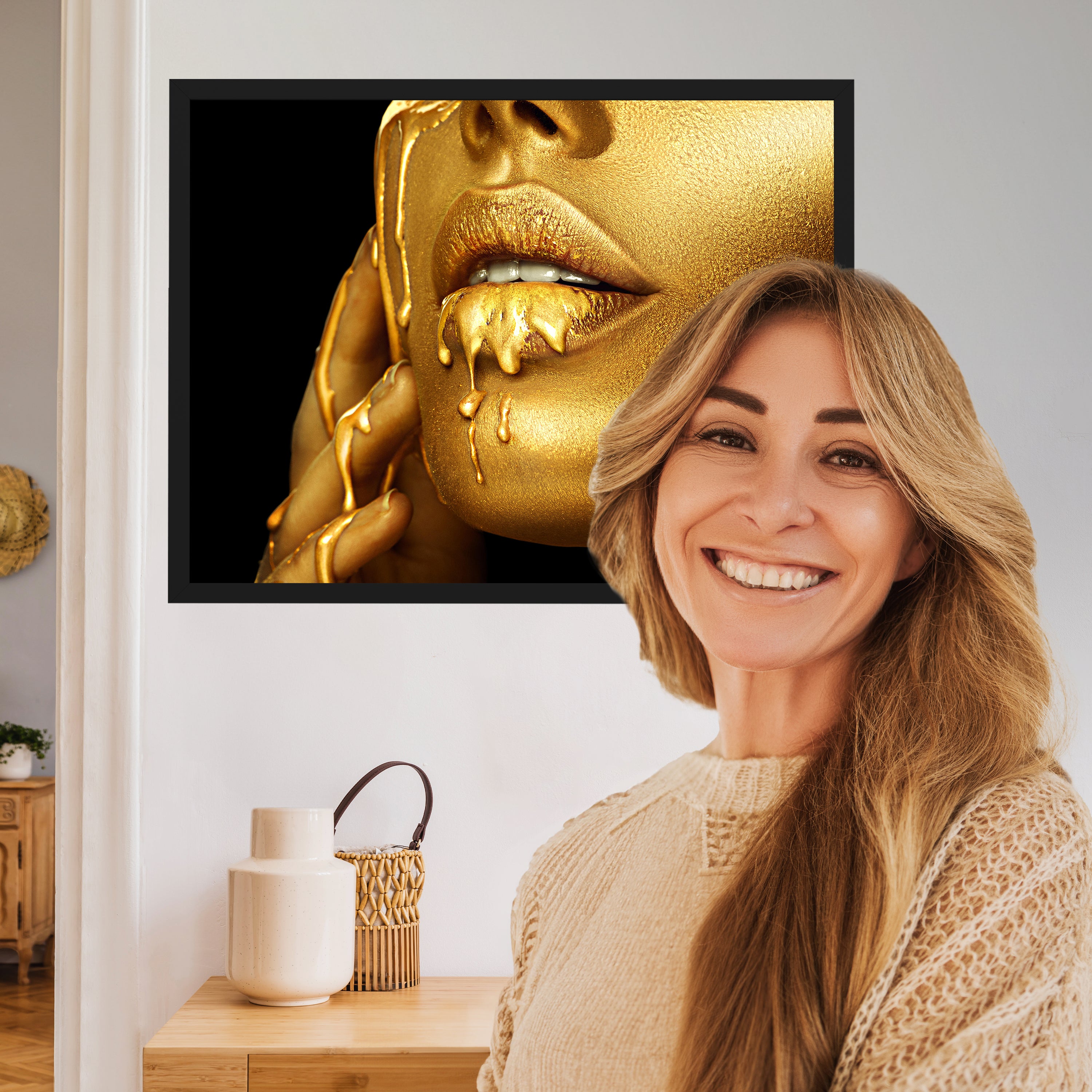 wandmotiv24 Poster, Poster - Gold - M0075 - Bild 2 wandmotiv24 Poster, Poster - Gold - M0075 - Bild 2