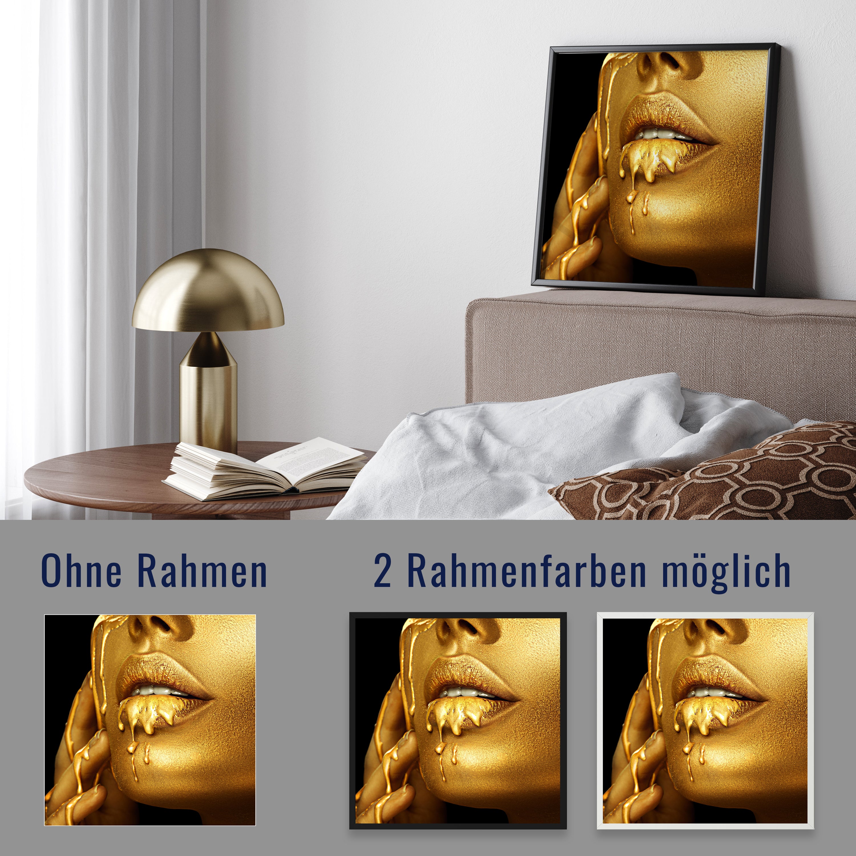 wandmotiv24 Poster, Poster - Gold - M0075 - Bild 4 wandmotiv24 Poster, Poster - Gold - M0075 - Bild 4