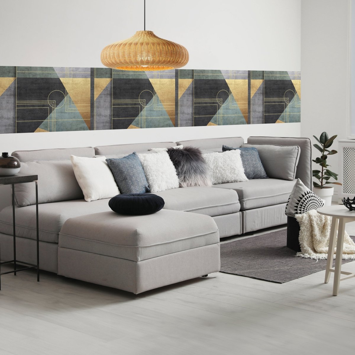 Panorama-Fototapete Geometrisches Muster, Art Deko Stil M0075 - Bild 1 Panorama-Fototapete Geometrisches Muster, Art Deko Stil M0075 - Bild 1