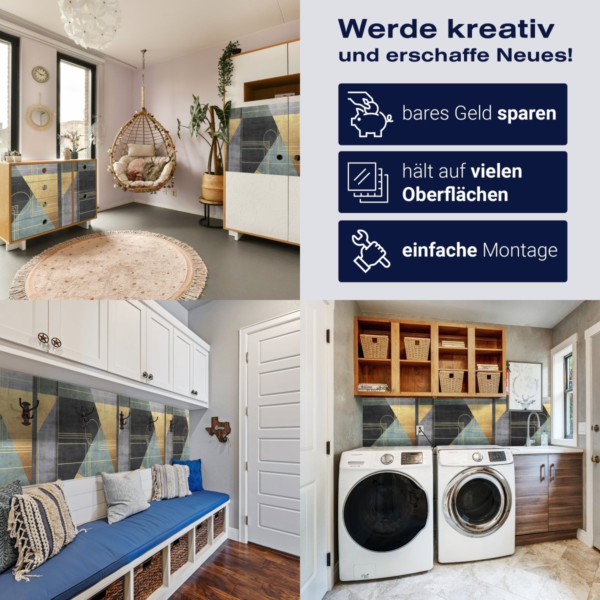 Panorama-Fototapete Geometrisches Muster, Art Deko Stil M0075 - Bild 7 Panorama-Fototapete Geometrisches Muster, Art Deko Stil M0075 - Bild 7