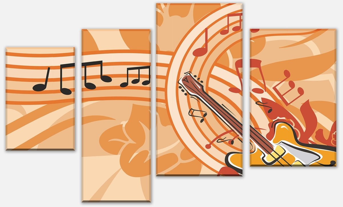 Leinwandbild Mehrteiler Musik Gitarre Grunge M0076 Leinwandbild Mehrteiler Musik Gitarre Grunge M0076