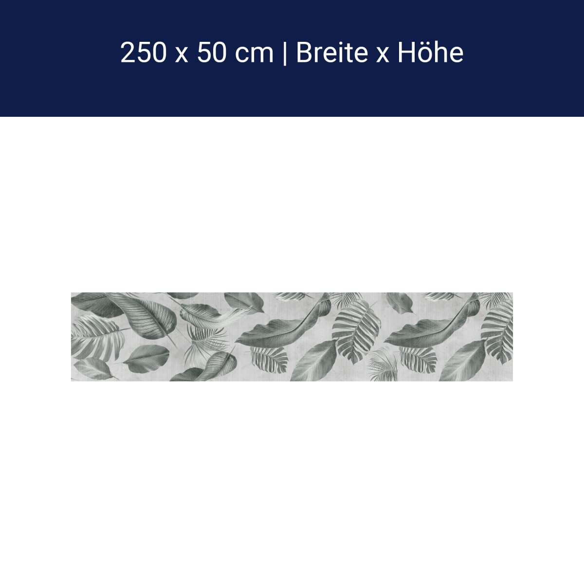 Panorama-Fototapete Tropische Blätter, Vintage M0077 Panorama-Fototapete Tropische Blätter, Vintage M0077