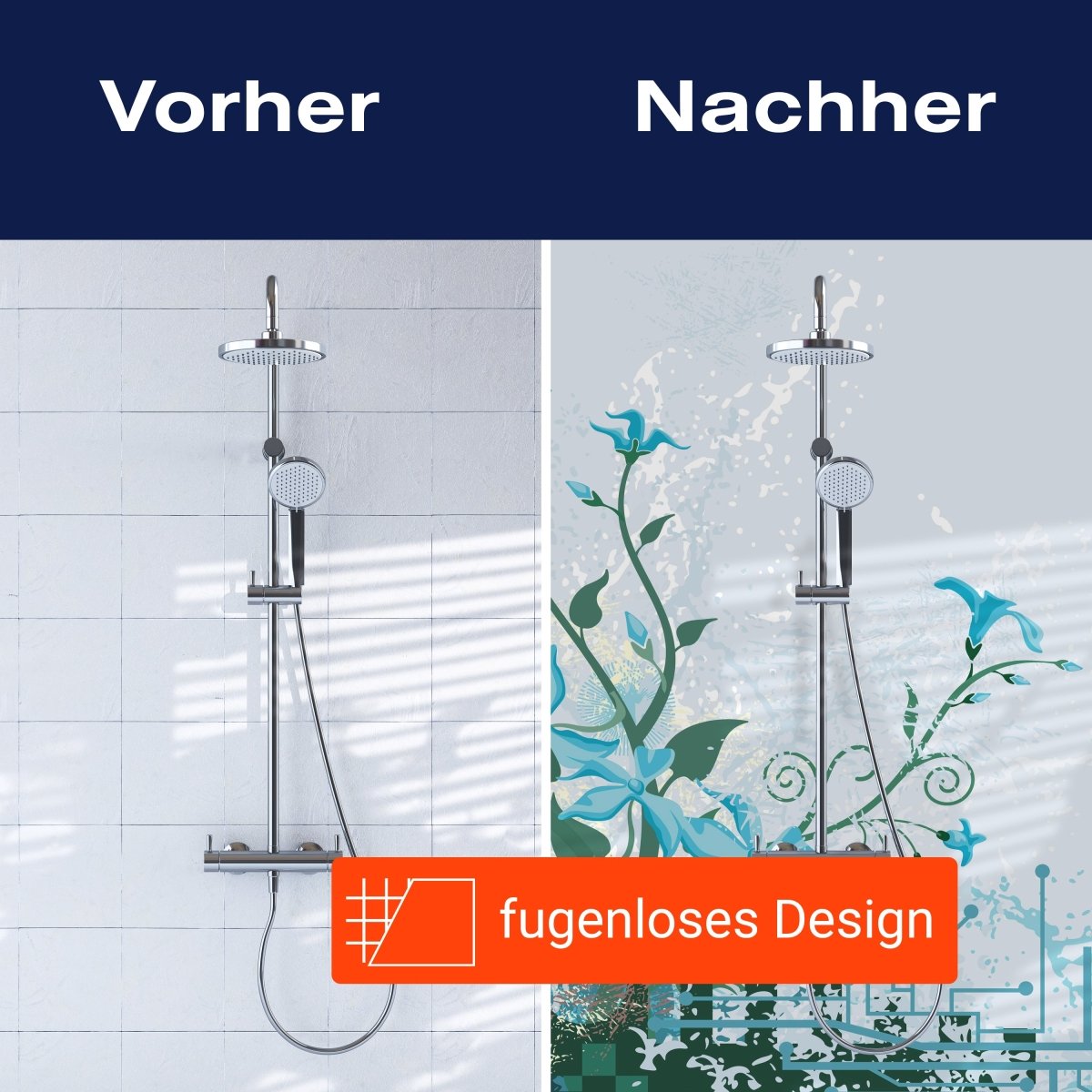 Duschwand Luisa Blüten M0078 entdecken - Bild 9 Duschwand Luisa Blüten M0078 entdecken - Bild 9