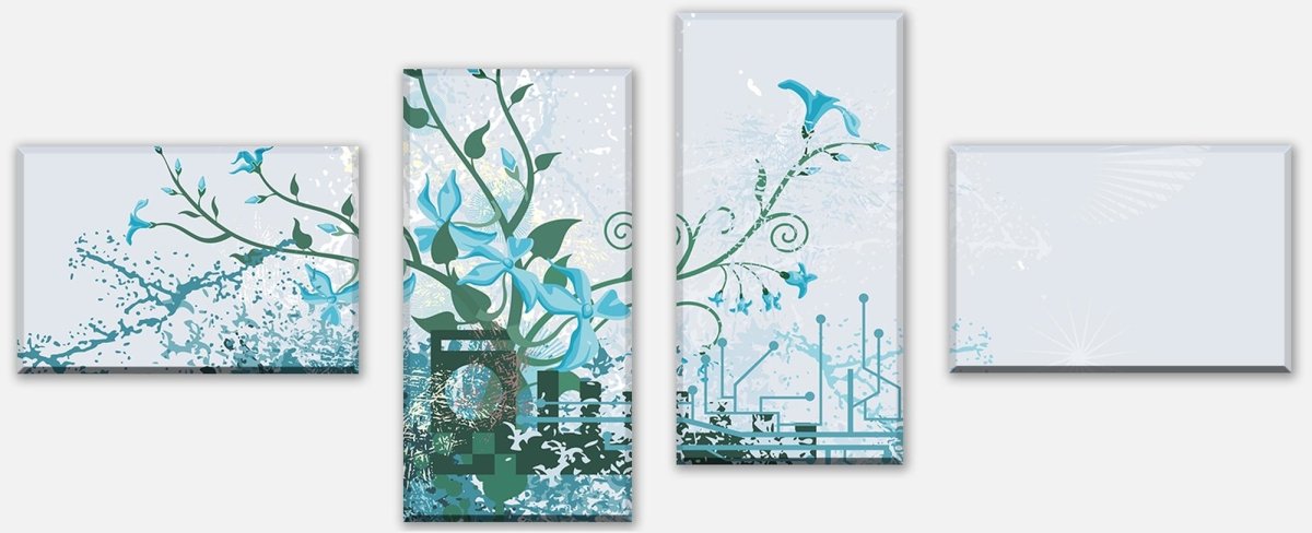 Leinwandbild Mehrteiler Luisa Blüten M0078 Leinwandbild Mehrteiler Luisa Blüten M0078