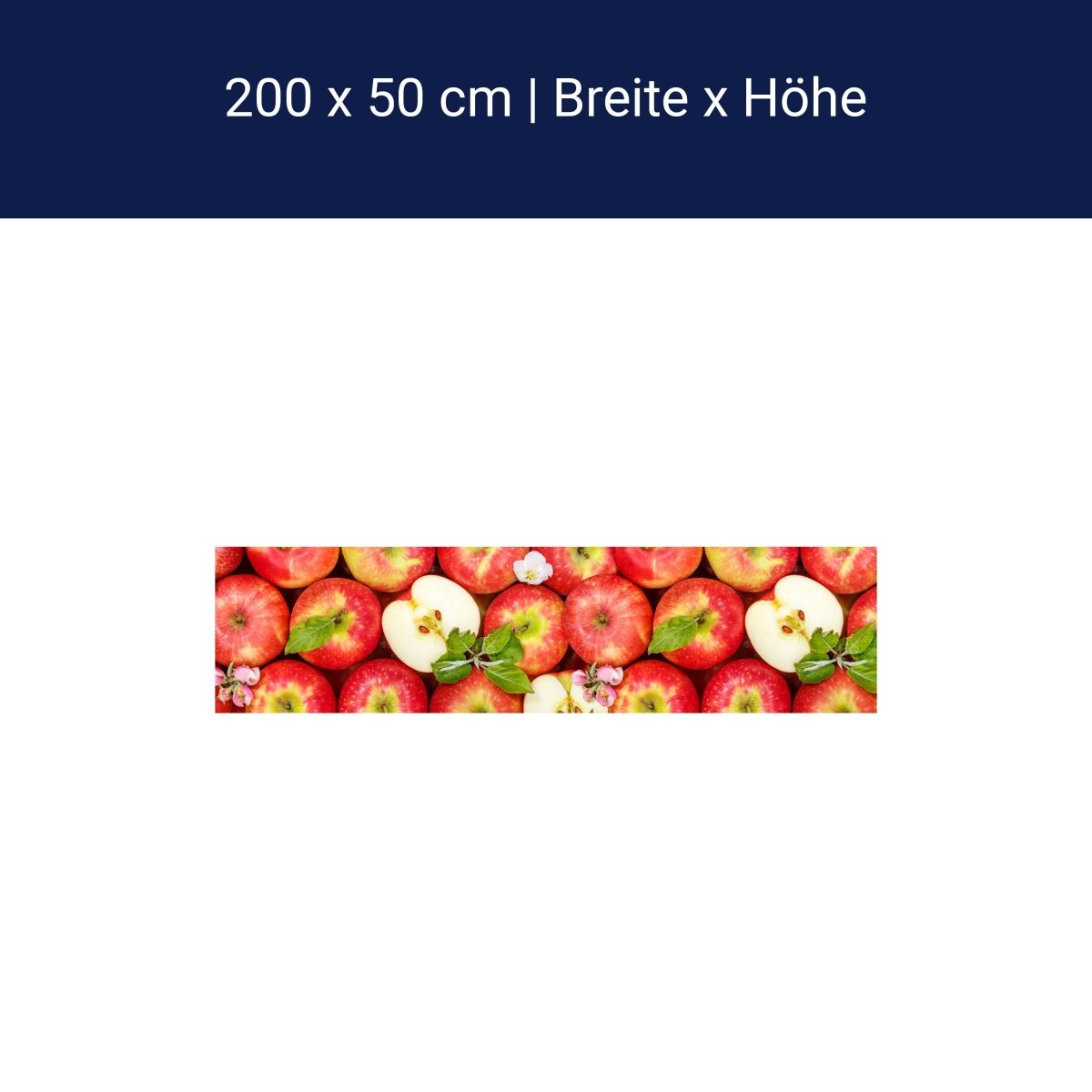 Panorama-Fototapete rote Äpfel M0078 Panorama-Fototapete rote Äpfel M0078