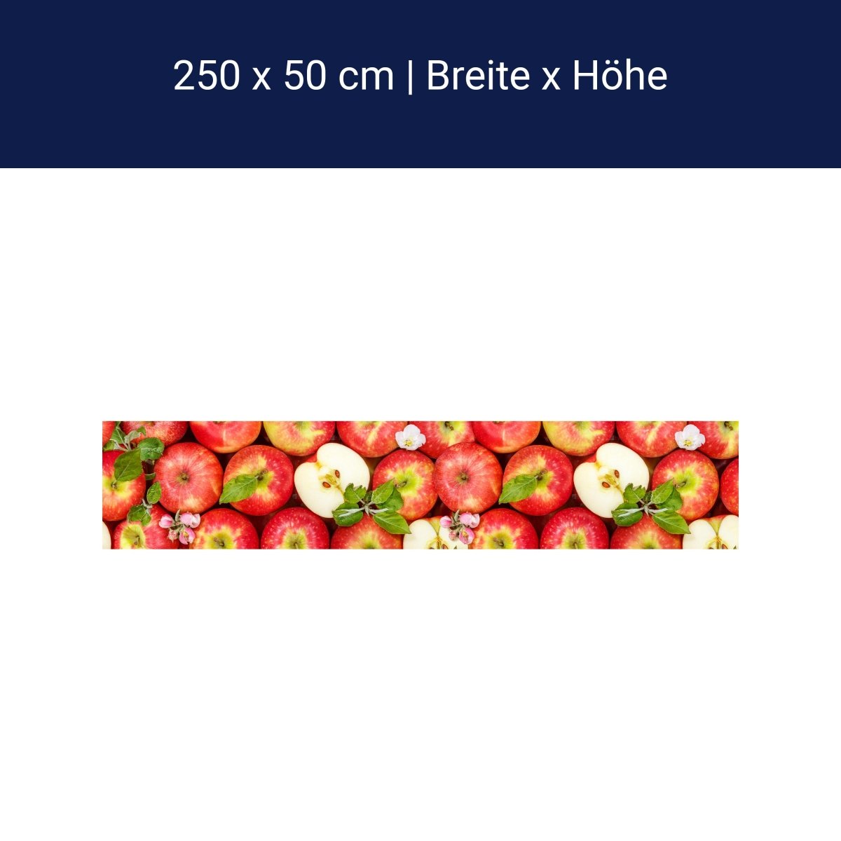 Panorama-Fototapete rote Äpfel M0078 Panorama-Fototapete rote Äpfel M0078