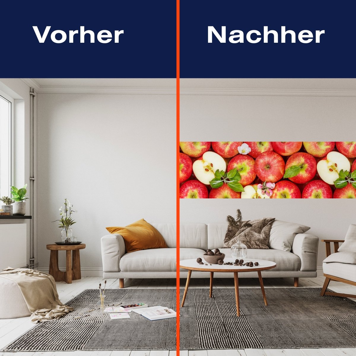 Panorama-Fototapete rote Äpfel M0078 - Bild 3 Panorama-Fototapete rote Äpfel M0078 - Bild 3