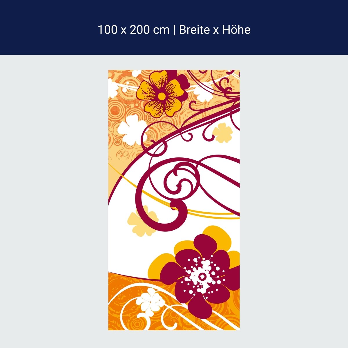 Duschwand Friederike Blüten M0080 Duschwand Friederike Blüten M0080