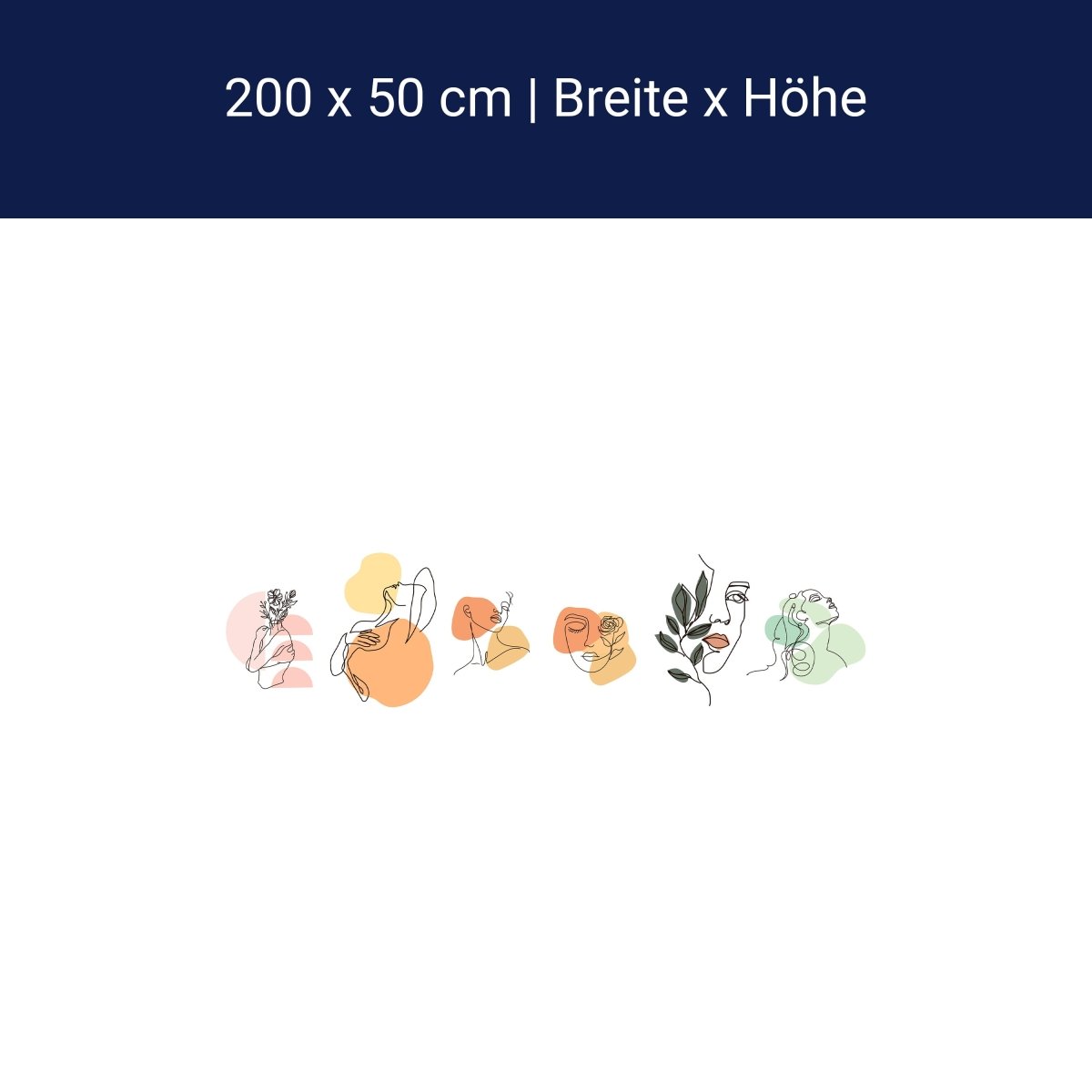 Panorama-Fototapete Minimalistisches Gesicht M0080 Panorama-Fototapete Minimalistisches Gesicht M0080