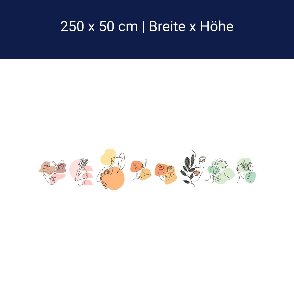 Panorama-Fototapete Minimalistisches Gesicht M0080 Panorama-Fototapete Minimalistisches Gesicht M0080