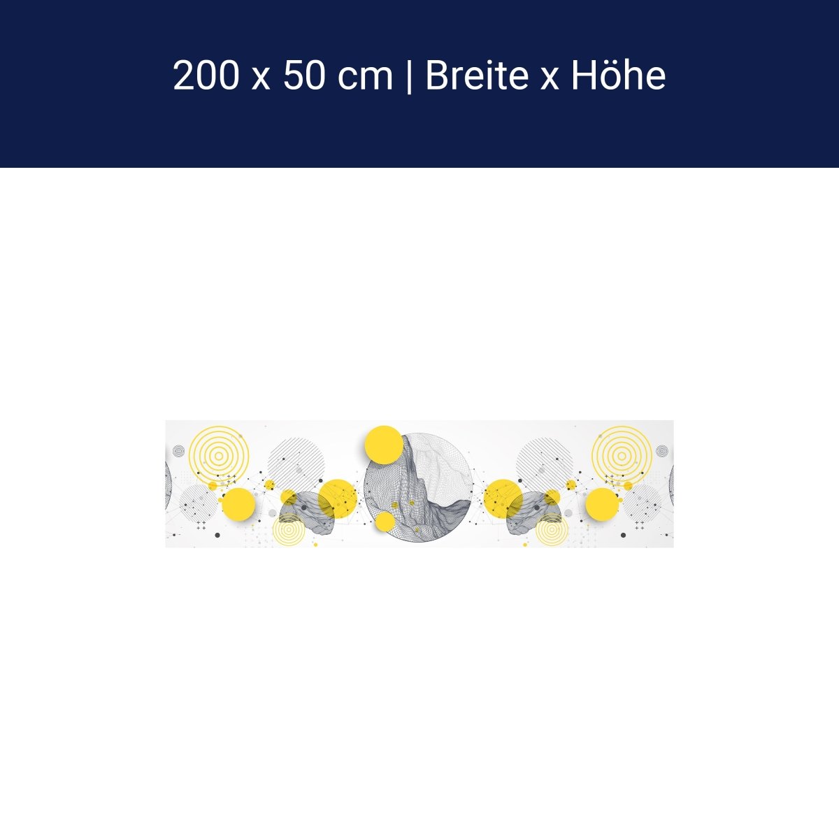 Panorama-Fototapete minimalistische geometrische Kreise M0081 Panorama-Fototapete minimalistische geometrische Kreise M0081