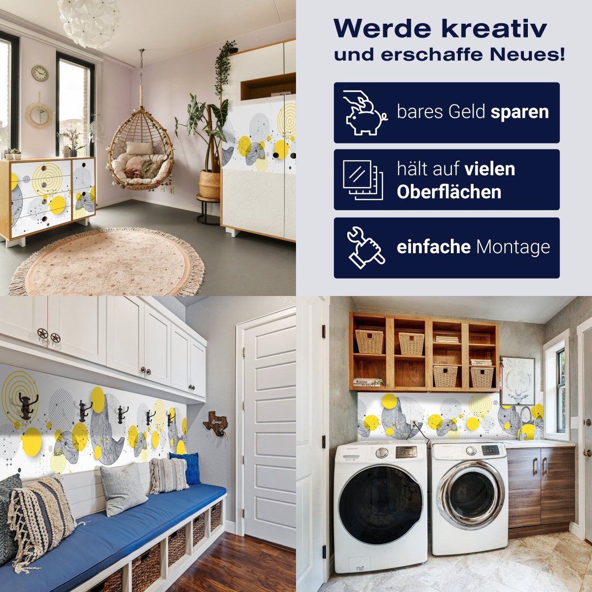 Panorama-Fototapete minimalistische geometrische Kreise M0081 - Bild 7 Panorama-Fototapete minimalistische geometrische Kreise M0081 - Bild 7