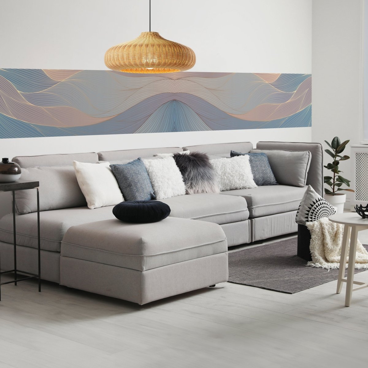 Panorama-Fototapete Pastell Wellen M0085 - Bild 1 Panorama-Fototapete Pastell Wellen M0085 - Bild 1