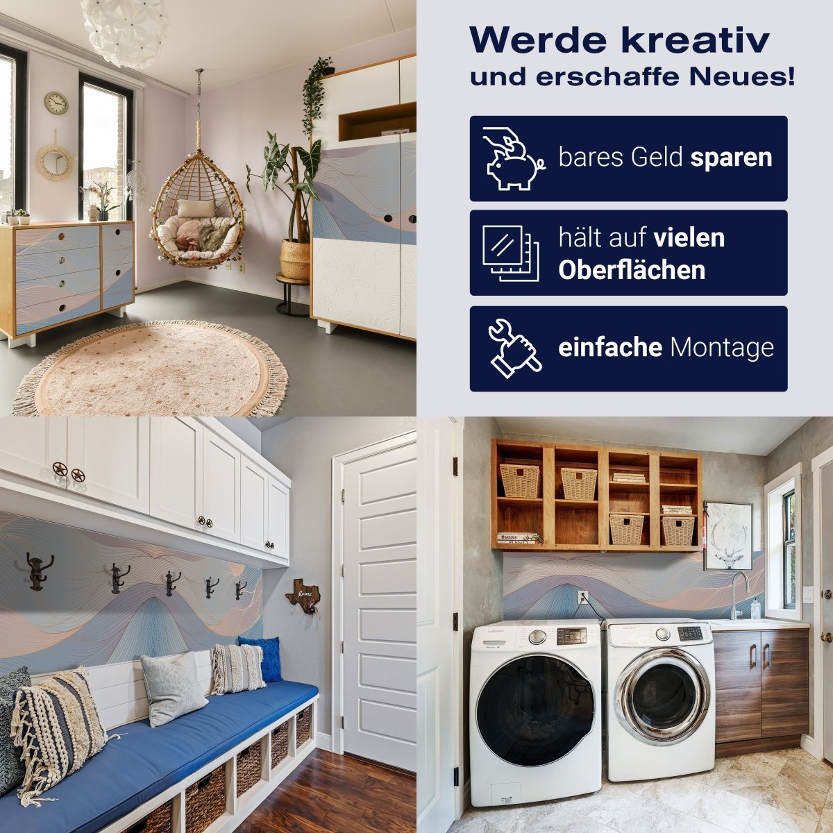 Panorama-Fototapete Pastell Wellen M0085 - Bild 7 Panorama-Fototapete Pastell Wellen M0085 - Bild 7