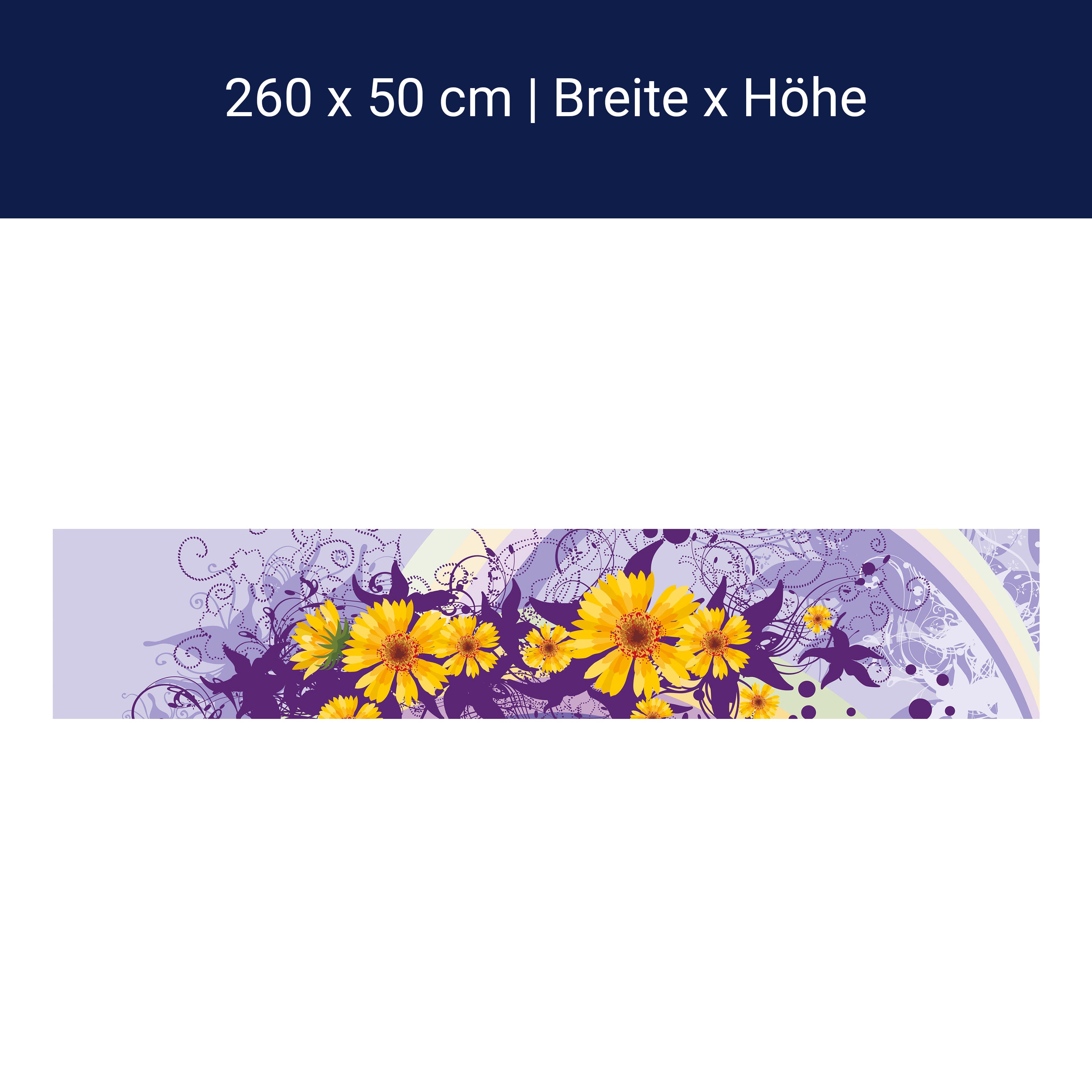 Küchenrückwand Franziska Blüten M0087 Küchenrückwand Franziska Blüten M0087