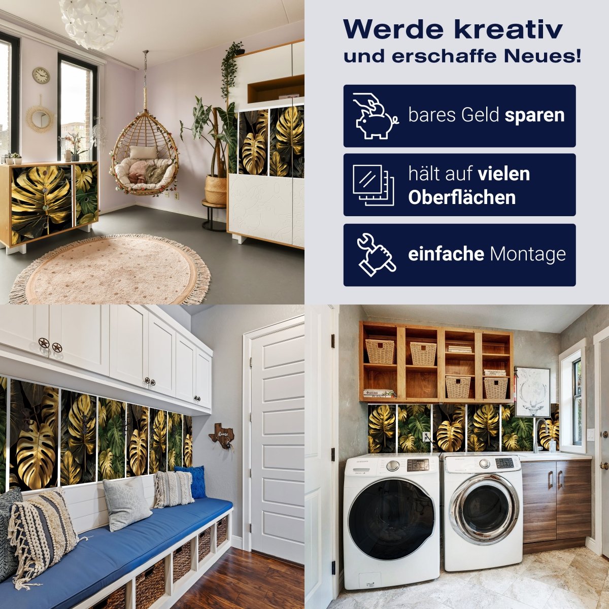 Panorama-Fototapete Goldene Blätter M0087 - Bild 7 Panorama-Fototapete Goldene Blätter M0087 - Bild 7