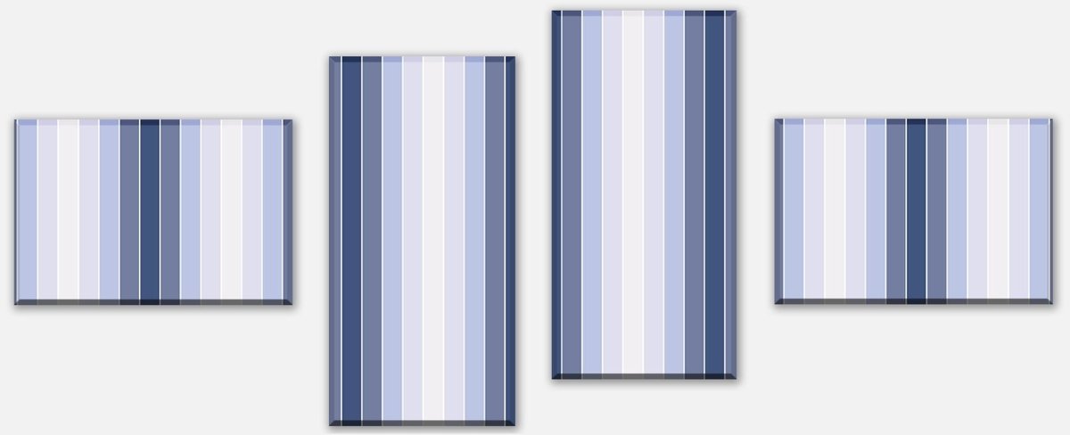 Leinwandbild Mehrteiler Mattes Blau Muster M0088 Leinwandbild Mehrteiler Mattes Blau Muster M0088