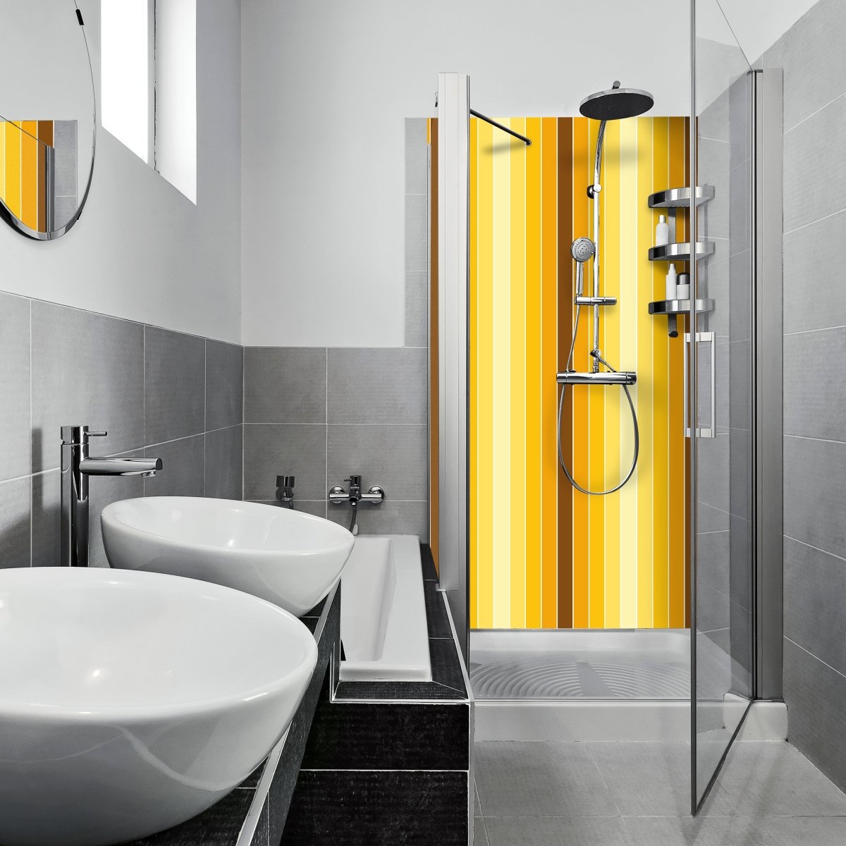 Duschwand Gelb Muster M0093 entdecken - Bild 1 Duschwand Gelb Muster M0093 entdecken - Bild 1