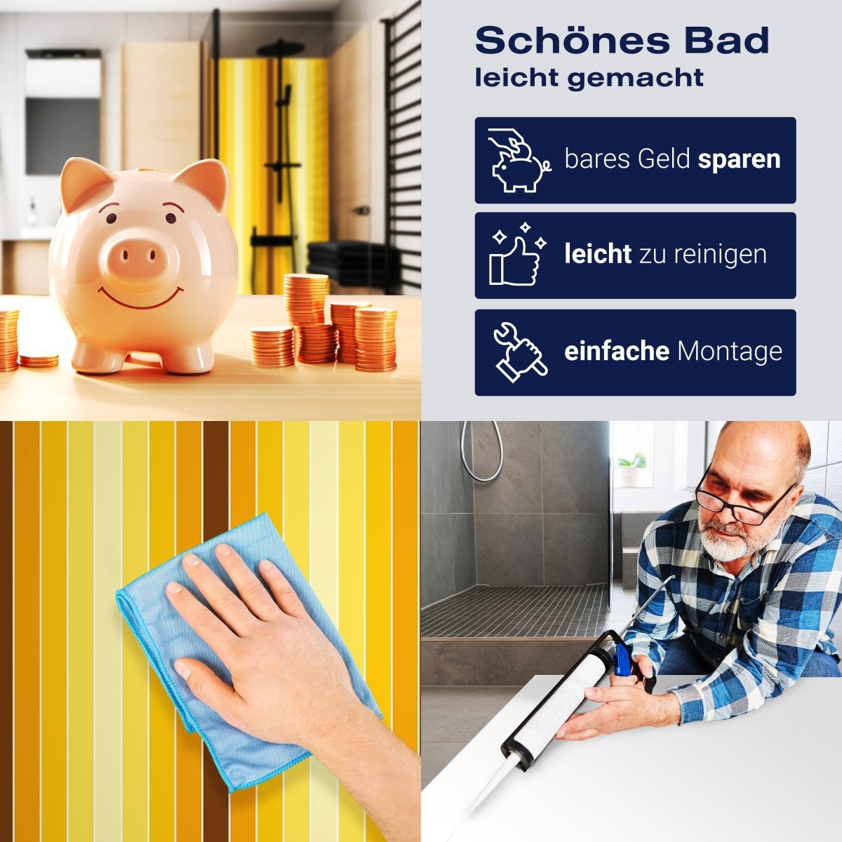 Duschwand Gelb Muster M0093 entdecken - Bild 7 Duschwand Gelb Muster M0093 entdecken - Bild 7