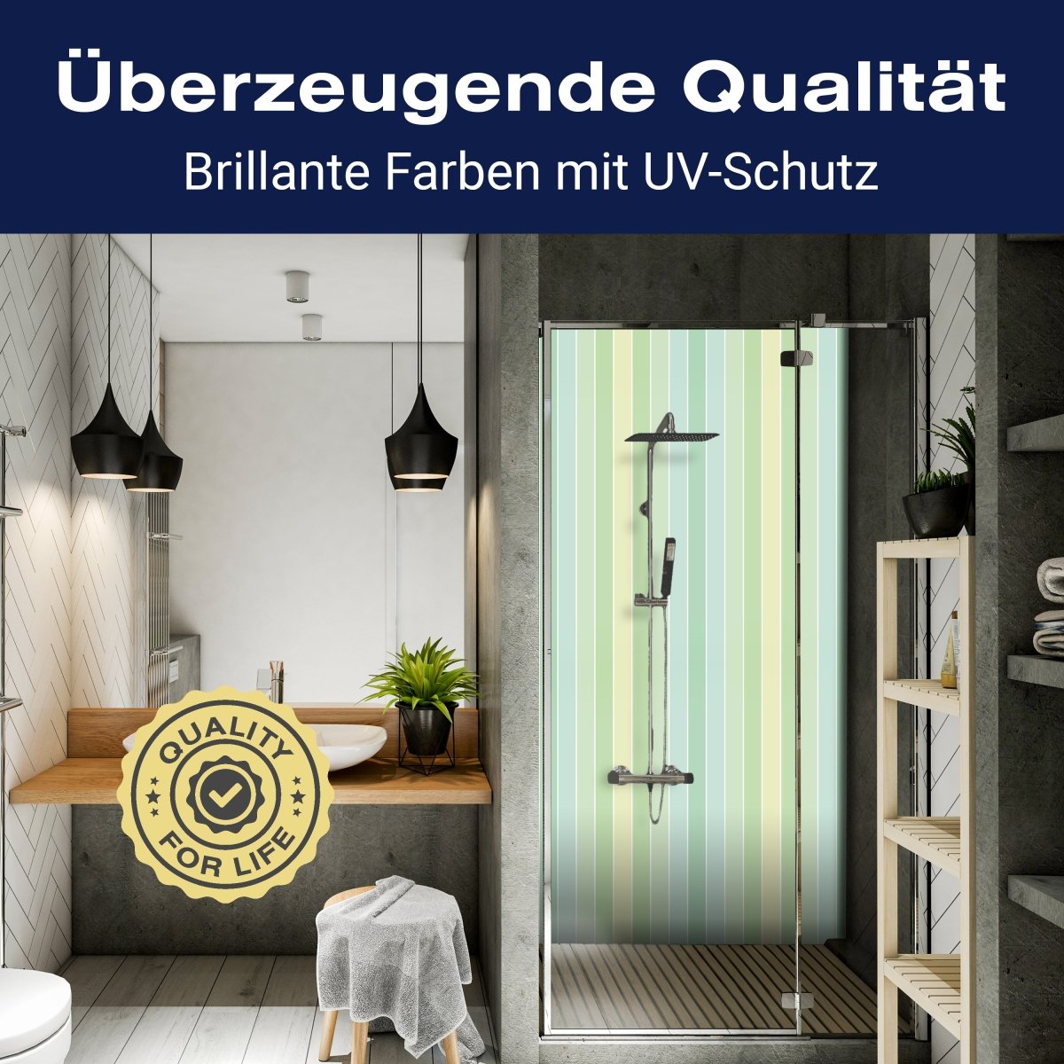 Duschwand Pastellmint Muster M0094 entdecken - Bild 2 Duschwand Pastellmint Muster M0094 entdecken - Bild 2