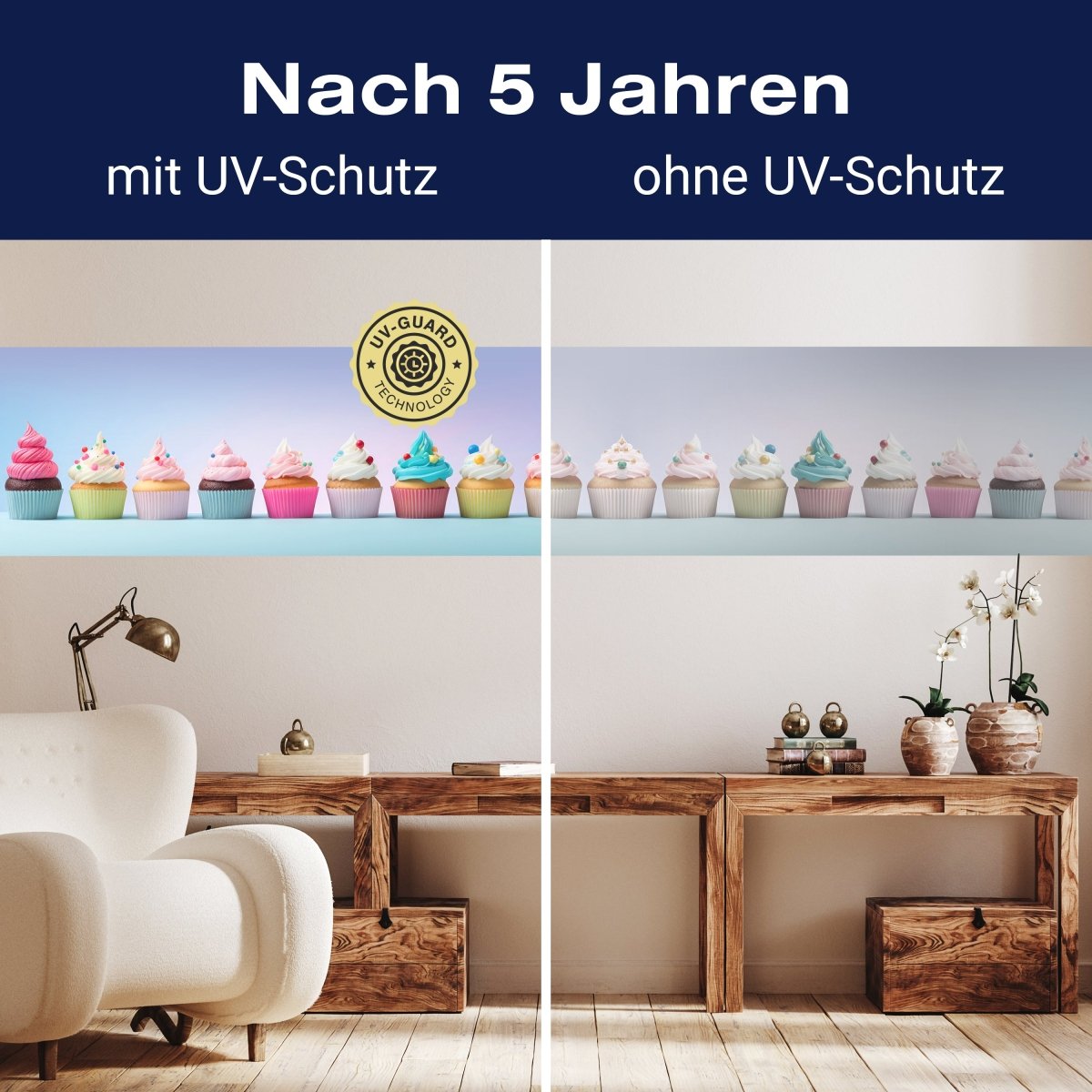 Panorama-Fototapete bunte Cupcakes M0095 - Bild 9 Panorama-Fototapete bunte Cupcakes M0095 - Bild 9