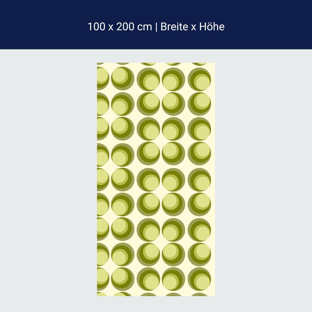 Duschwand Retrokreise Grün M0097 Duschwand Retrokreise Grün M0097