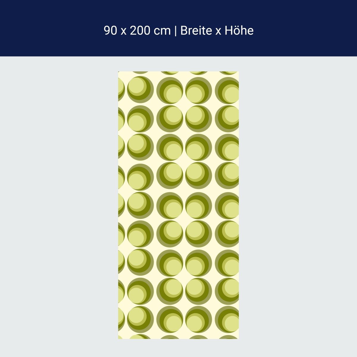 Duschwand Retrokreise Grün M0097 Duschwand Retrokreise Grün M0097