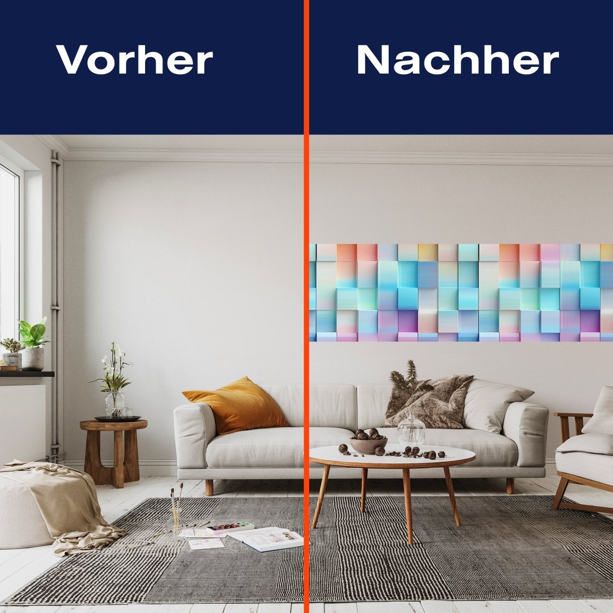 Panorama-Fototapete Abstrakte Würfel M0097 - Bild 3 Panorama-Fototapete Abstrakte Würfel M0097 - Bild 3