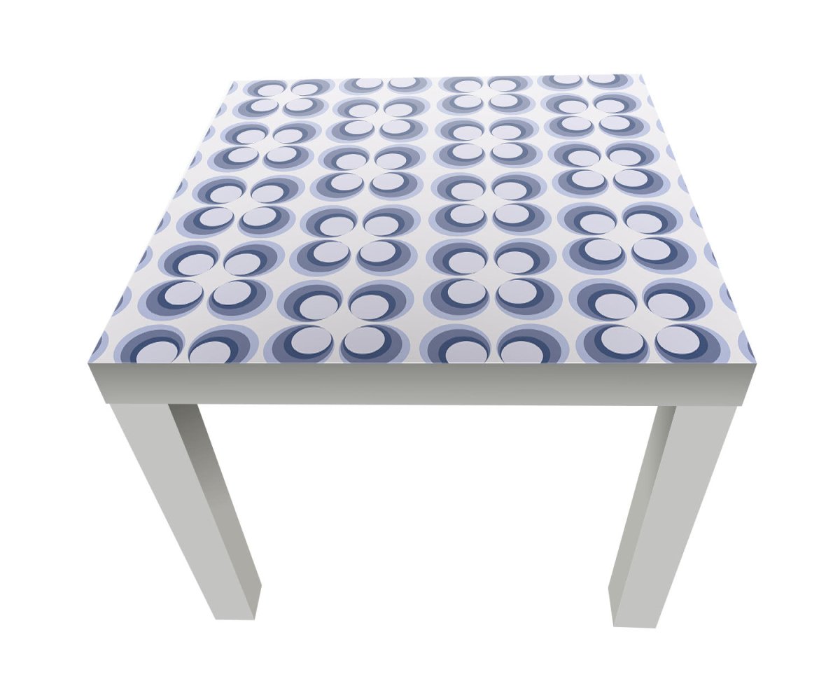 Beistelltisch Retrokreise Blau Muster M0099 entdecken - Bild 1 Beistelltisch Retrokreise Blau Muster M0099 entdecken - Bild 1
