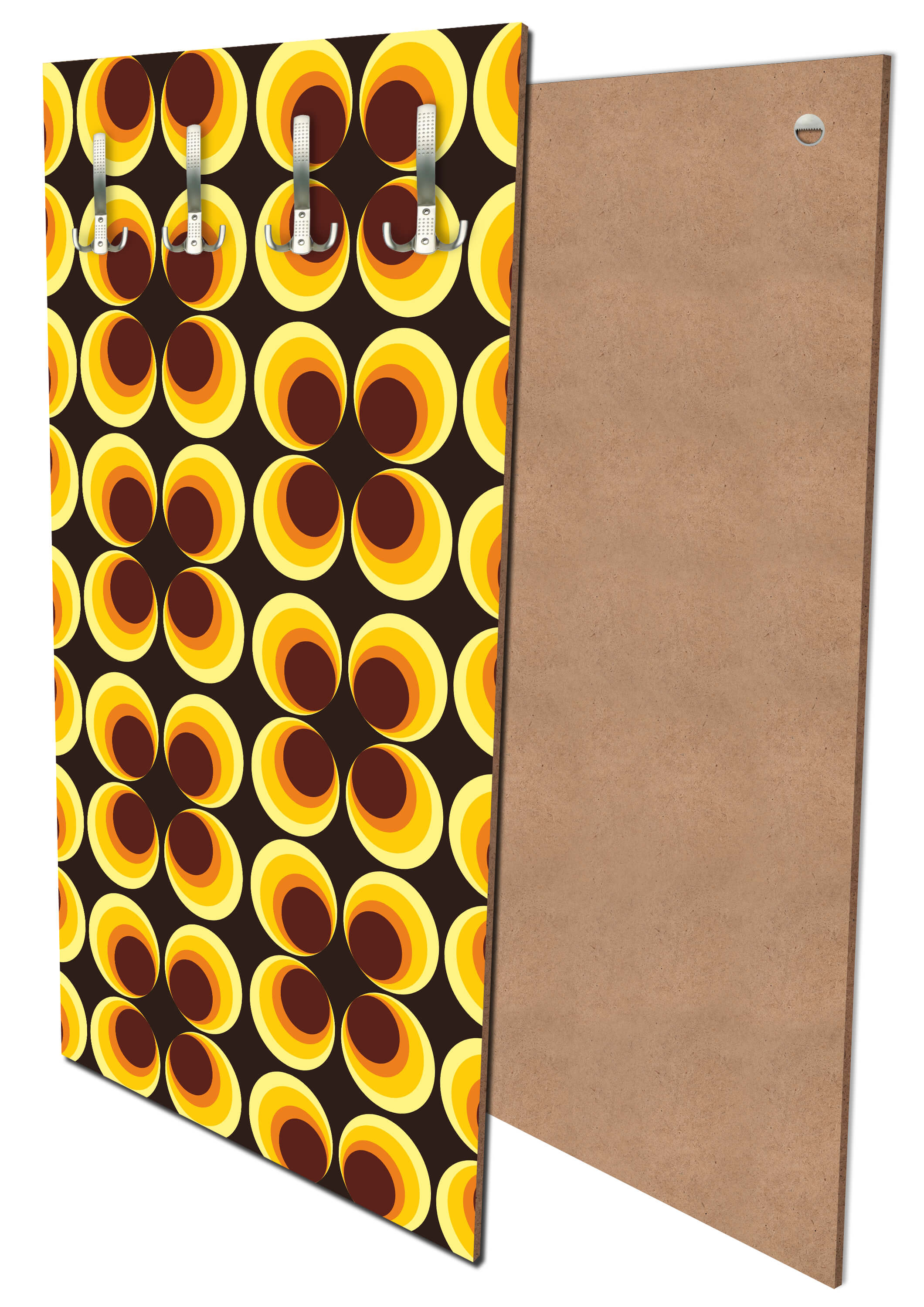 Garderobe Retrokreise Braun Muster M0100 entdecken - Bild 1 Garderobe Retrokreise Braun Muster M0100 entdecken - Bild 1