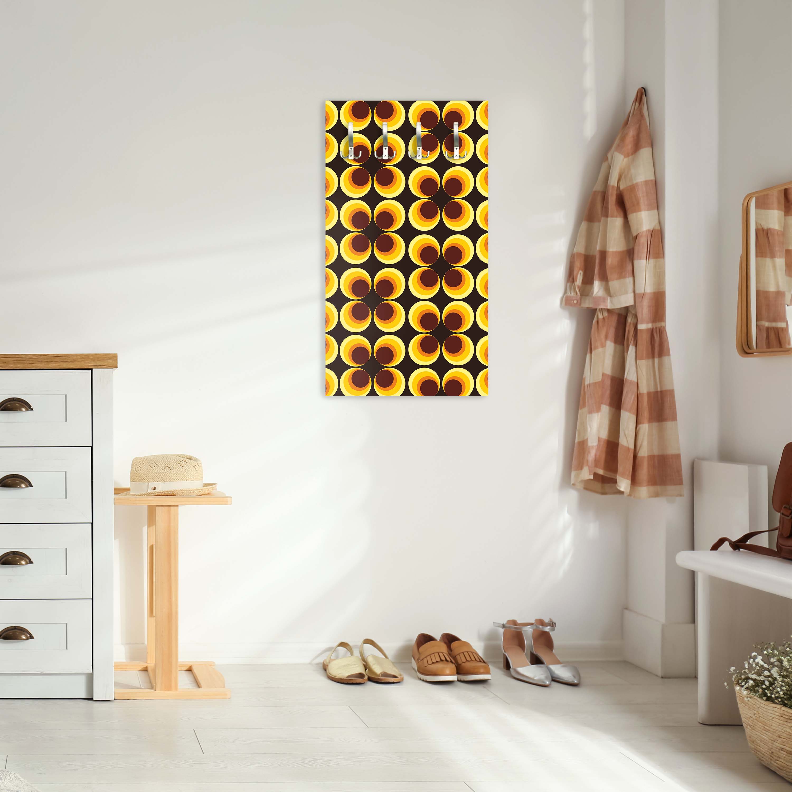 Garderobe Retrokreise Braun Muster M0100 entdecken - Bild 2 Garderobe Retrokreise Braun Muster M0100 entdecken - Bild 2