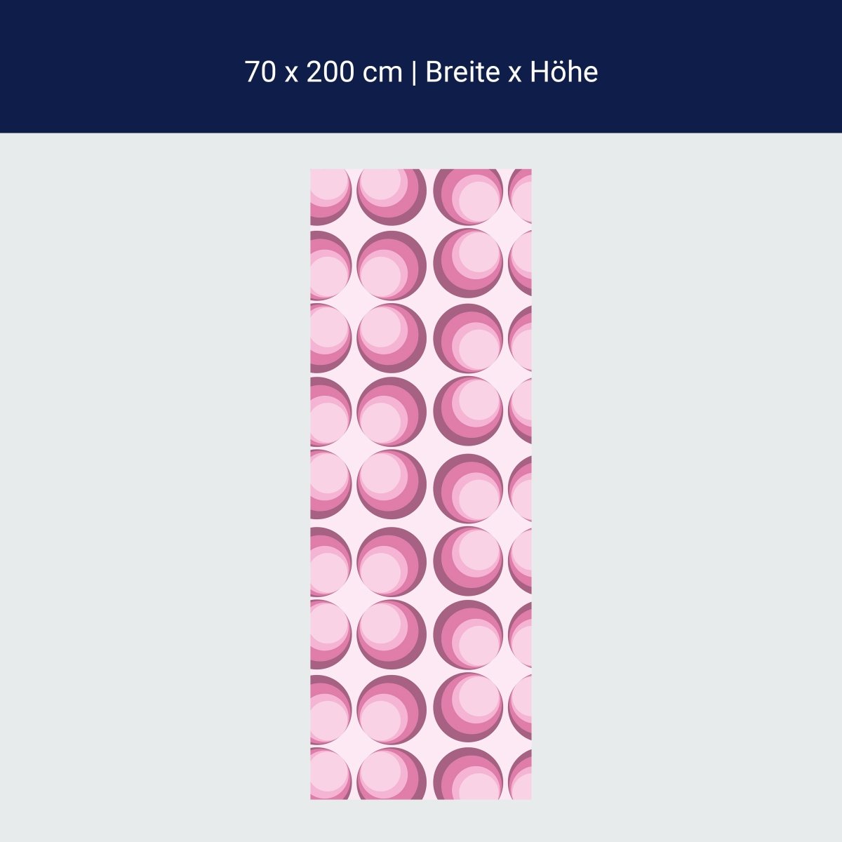 Duschwand Retrokreise Rosa Muster M0101 Duschwand Retrokreise Rosa Muster M0101