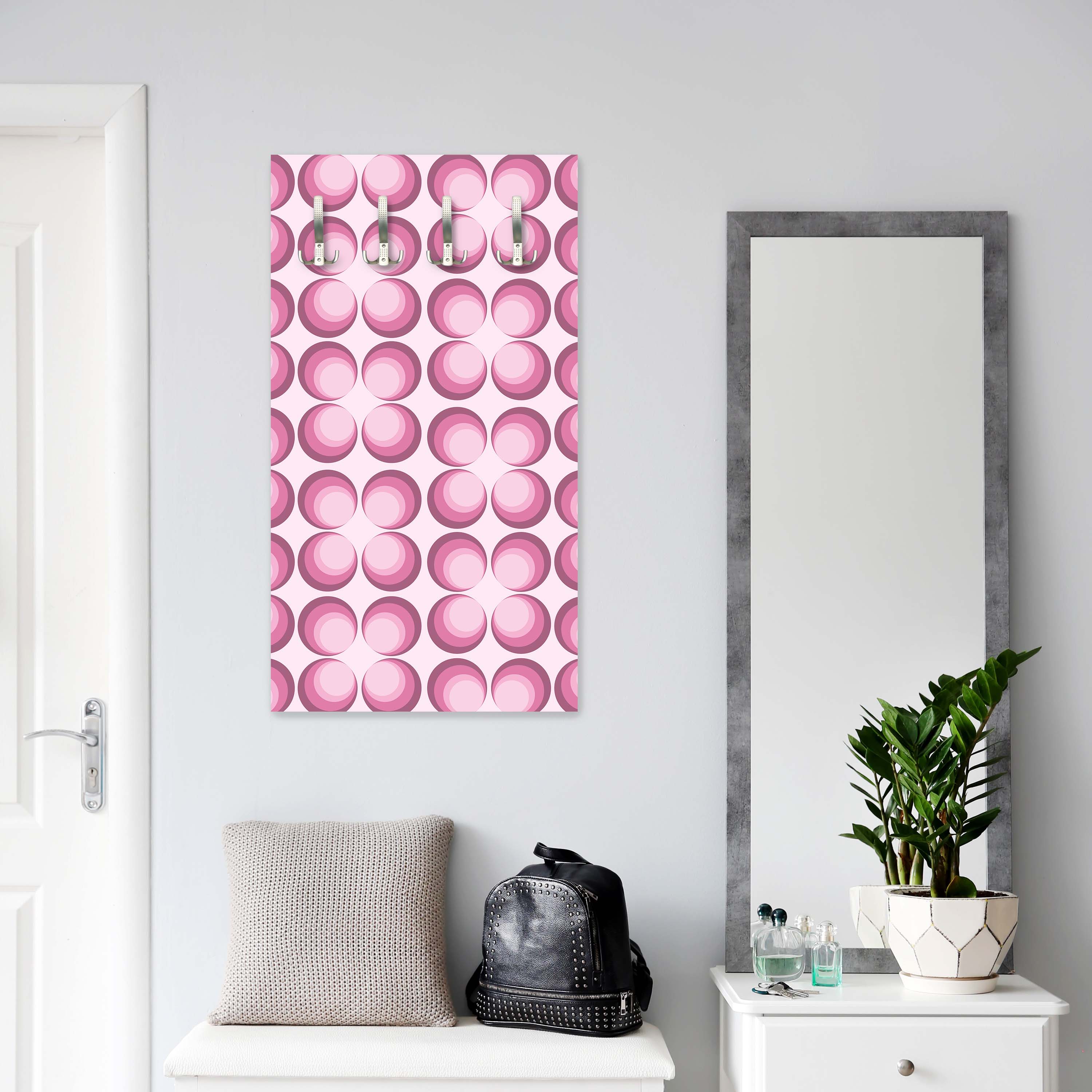 Garderobe Retrokreise Rosa Muster M0101 entdecken - Bild 5 Garderobe Retrokreise Rosa Muster M0101 entdecken - Bild 5