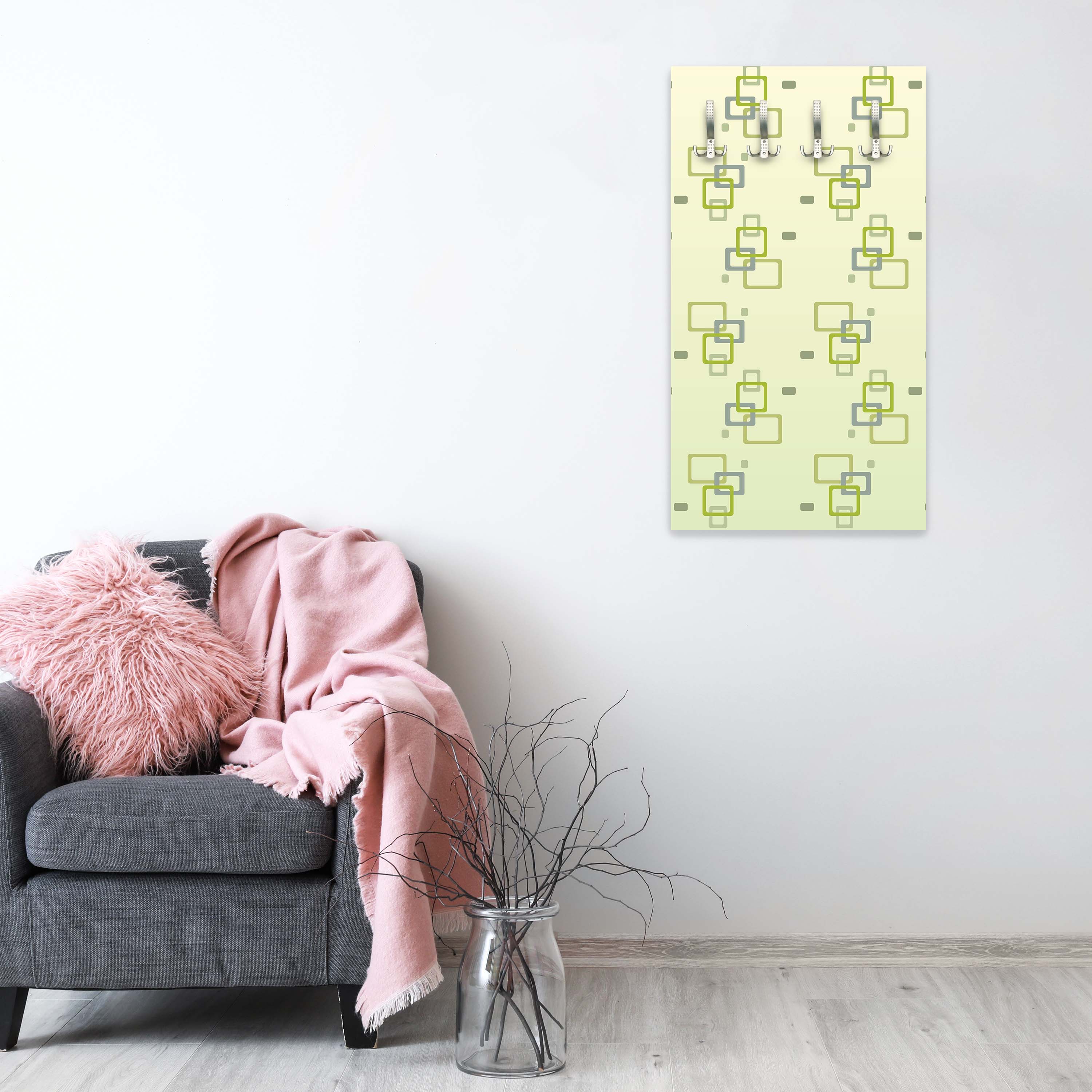 Garderobe Retrokästchen Grün Muster M0102 entdecken - Bild 5 Garderobe Retrokästchen Grün Muster M0102 entdecken - Bild 5