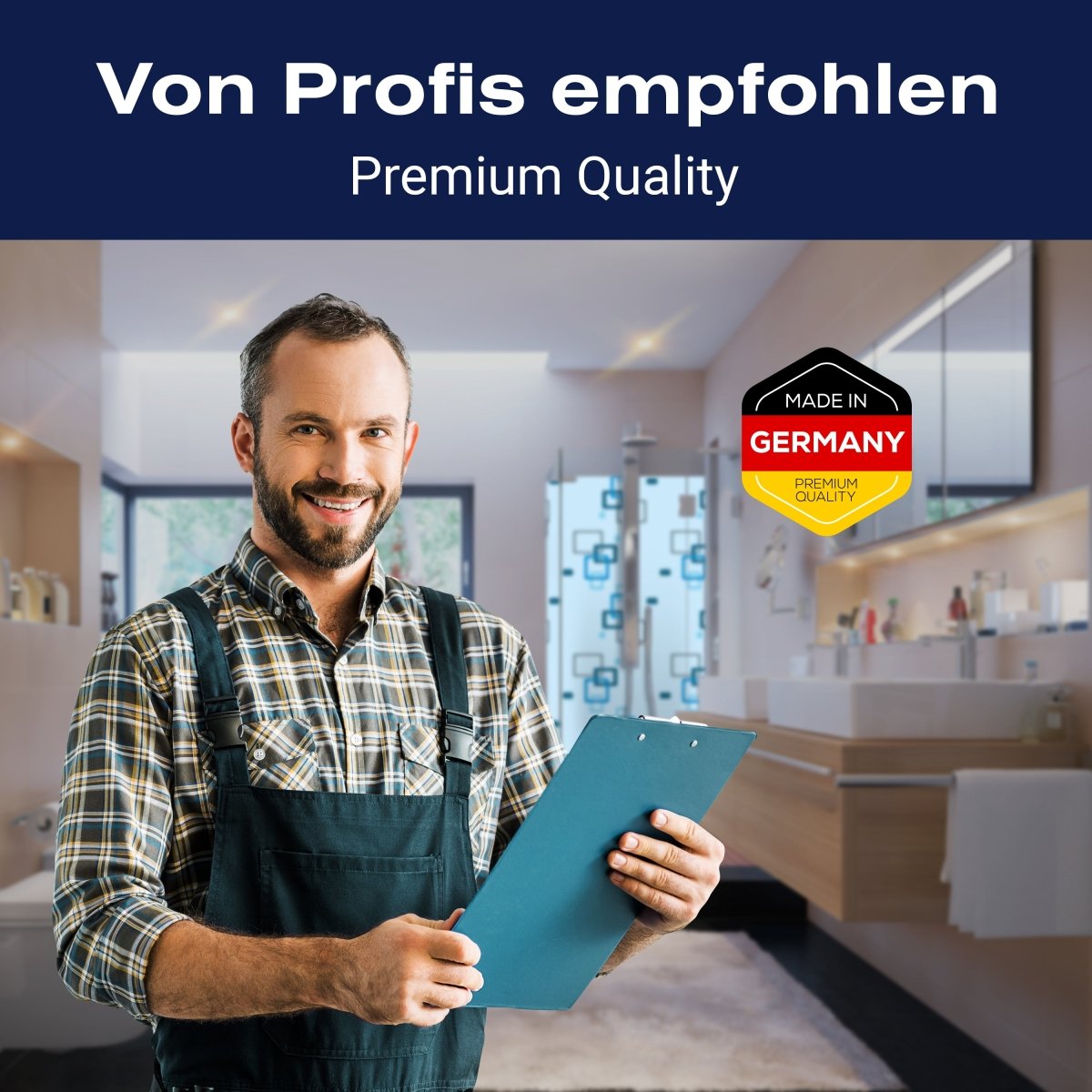 Duschwand Retrokästchen hellblau Muster M0103 entdecken - Bild 5 Duschwand Retrokästchen hellblau Muster M0103 entdecken - Bild 5