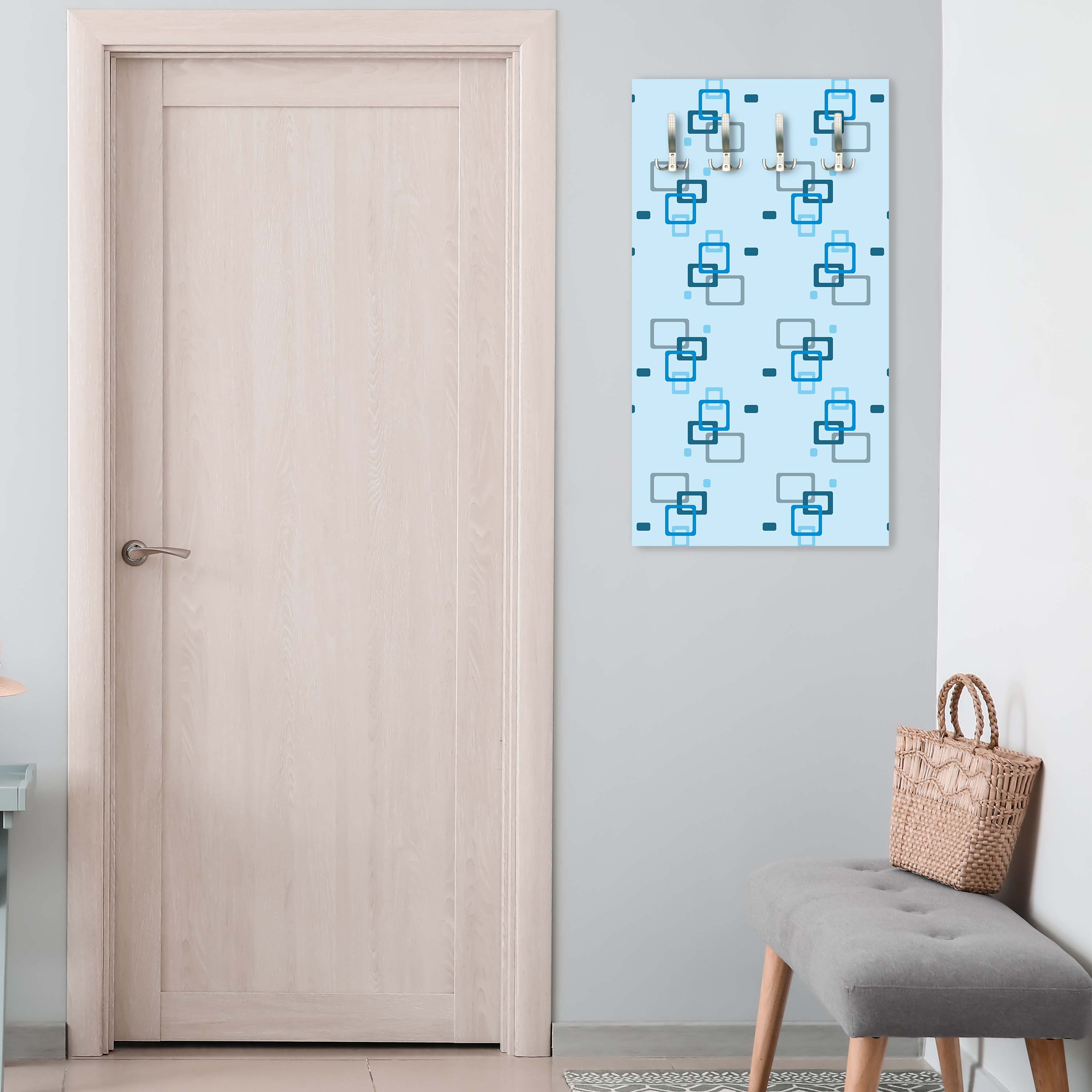 Garderobe Retrokästchen hellblau Muster M0103 entdecken - Bild 3 Garderobe Retrokästchen hellblau Muster M0103 entdecken - Bild 3