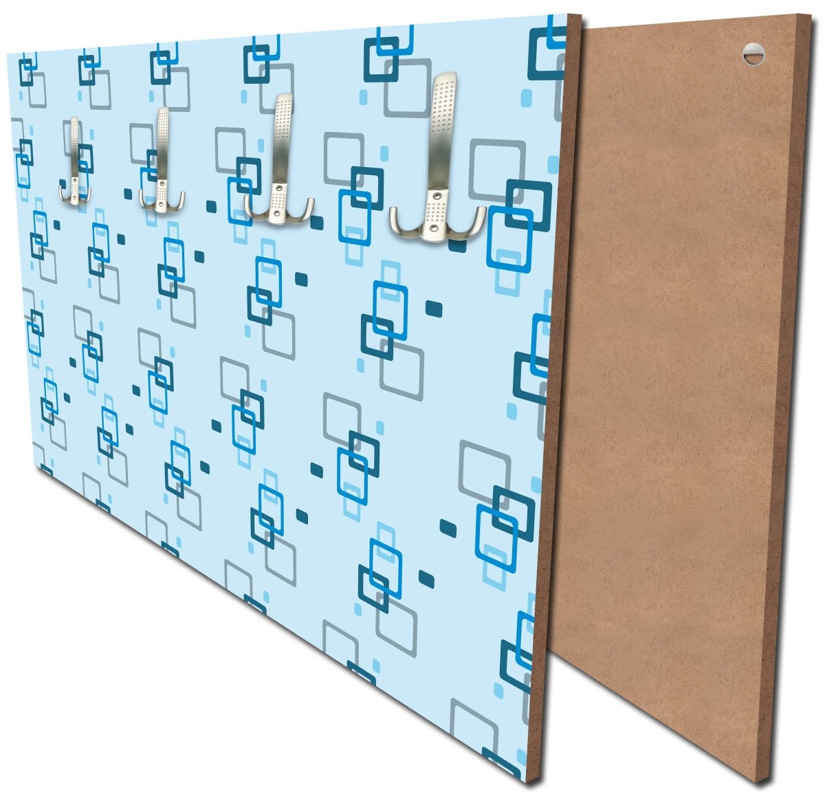 Garderobe Retrokästchen hellblau Muster M0103 Garderobe Retrokästchen hellblau Muster M0103