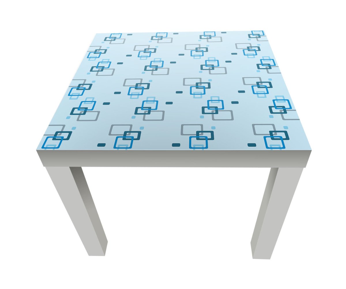 Beistelltisch Retrokästchen hellblau Muster M0103 entdecken - Bild 1 Beistelltisch Retrokästchen hellblau Muster M0103 entdecken - Bild 1