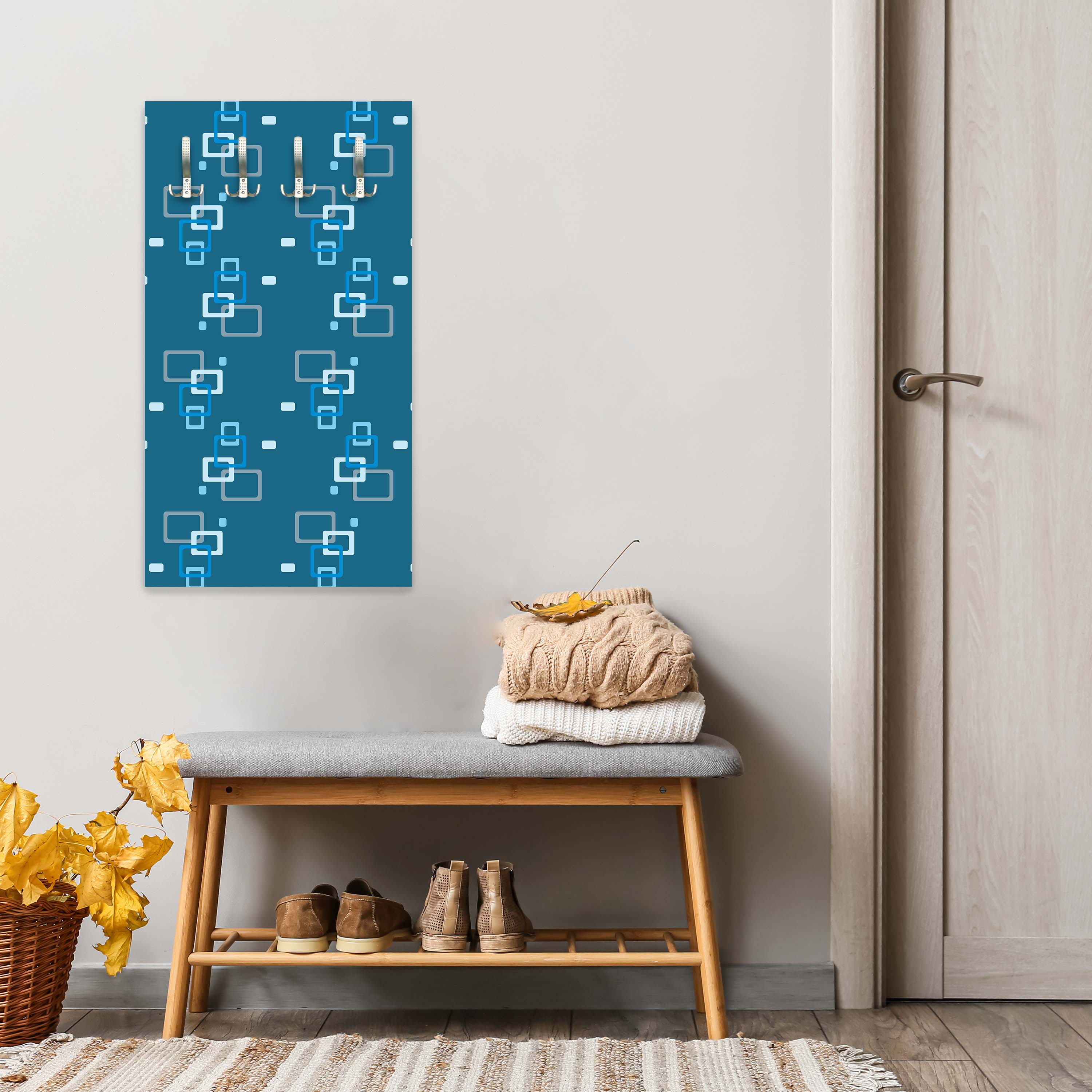 Garderobe Retrokästchen dunkelblau Muster M0104 entdecken - Bild 6 Garderobe Retrokästchen dunkelblau Muster M0104 entdecken - Bild 6