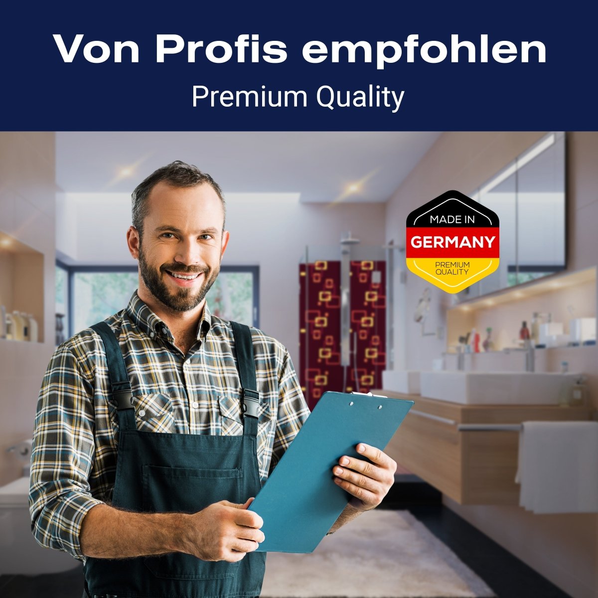 Duschwand Retrokästchen Dunkelrot Muster M0105 entdecken - Bild 5 Duschwand Retrokästchen Dunkelrot Muster M0105 entdecken - Bild 5