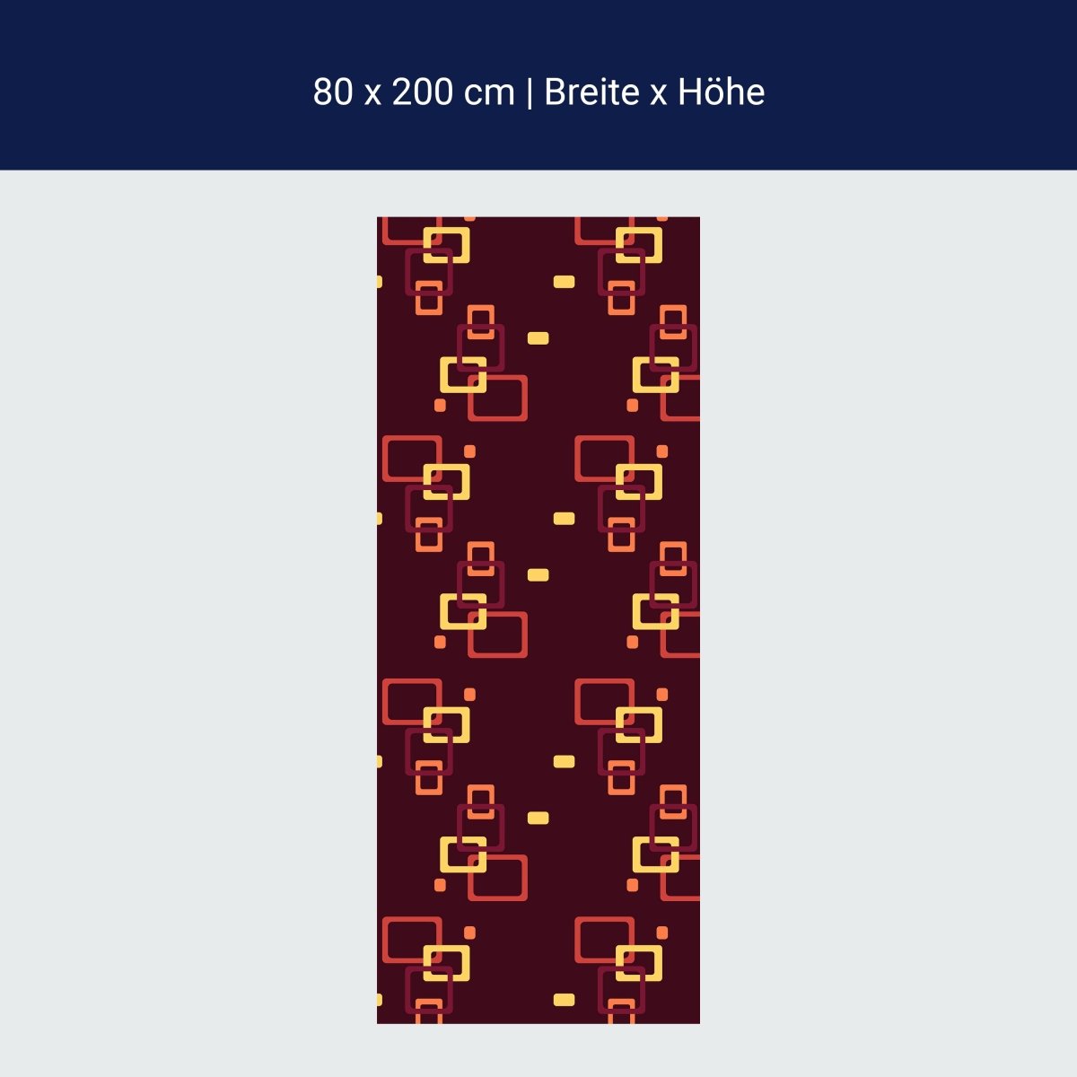 Duschwand Retrokästchen Dunkelrot Muster M0105 Duschwand Retrokästchen Dunkelrot Muster M0105