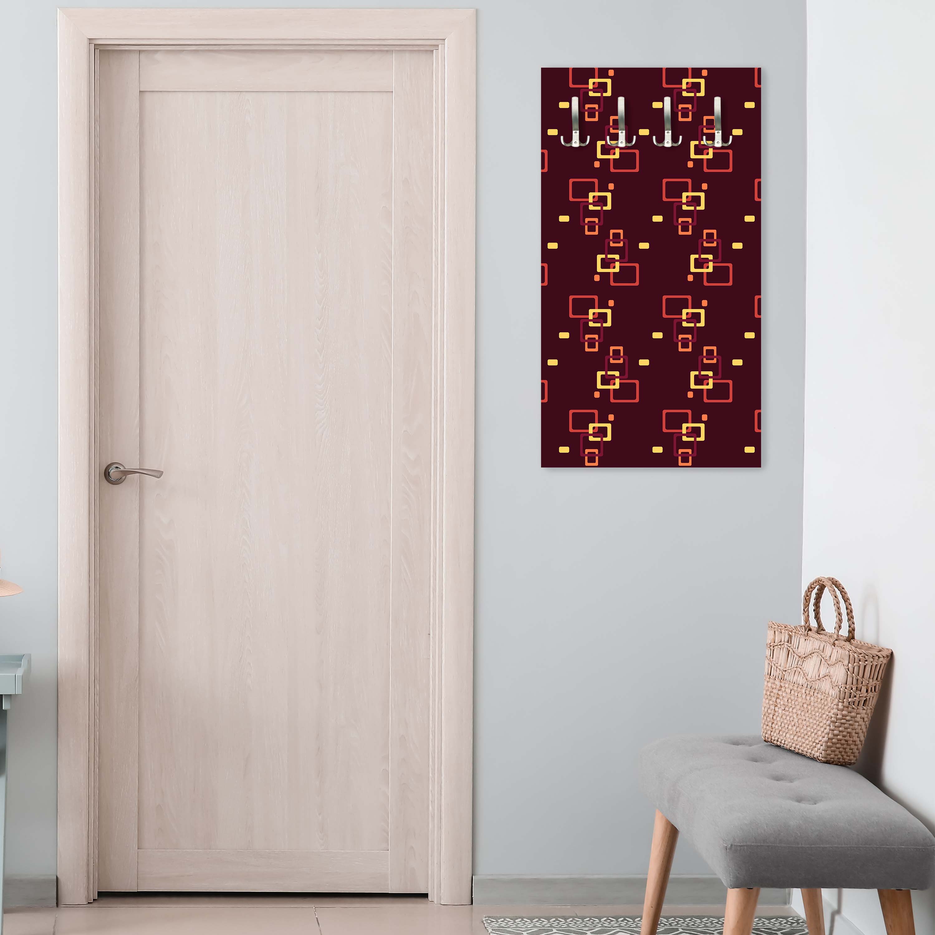 Garderobe Retrokästchen Dunkelrot Muster M0105 entdecken - Bild 5 Garderobe Retrokästchen Dunkelrot Muster M0105 entdecken - Bild 5