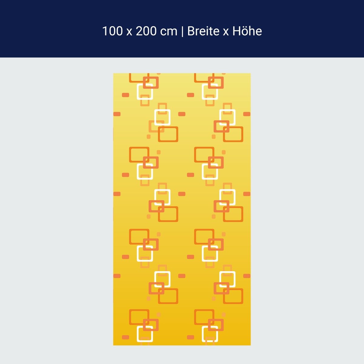 Duschwand Retrokästchen Gelb Muster M0106 Duschwand Retrokästchen Gelb Muster M0106