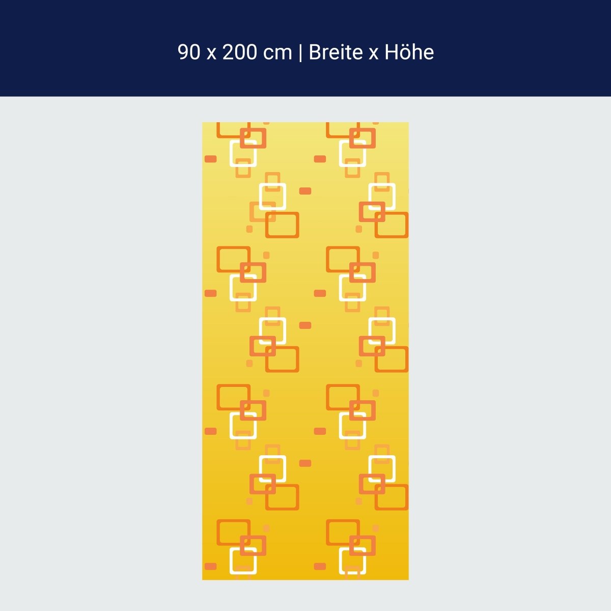 Duschwand Retrokästchen Gelb Muster M0106 Duschwand Retrokästchen Gelb Muster M0106