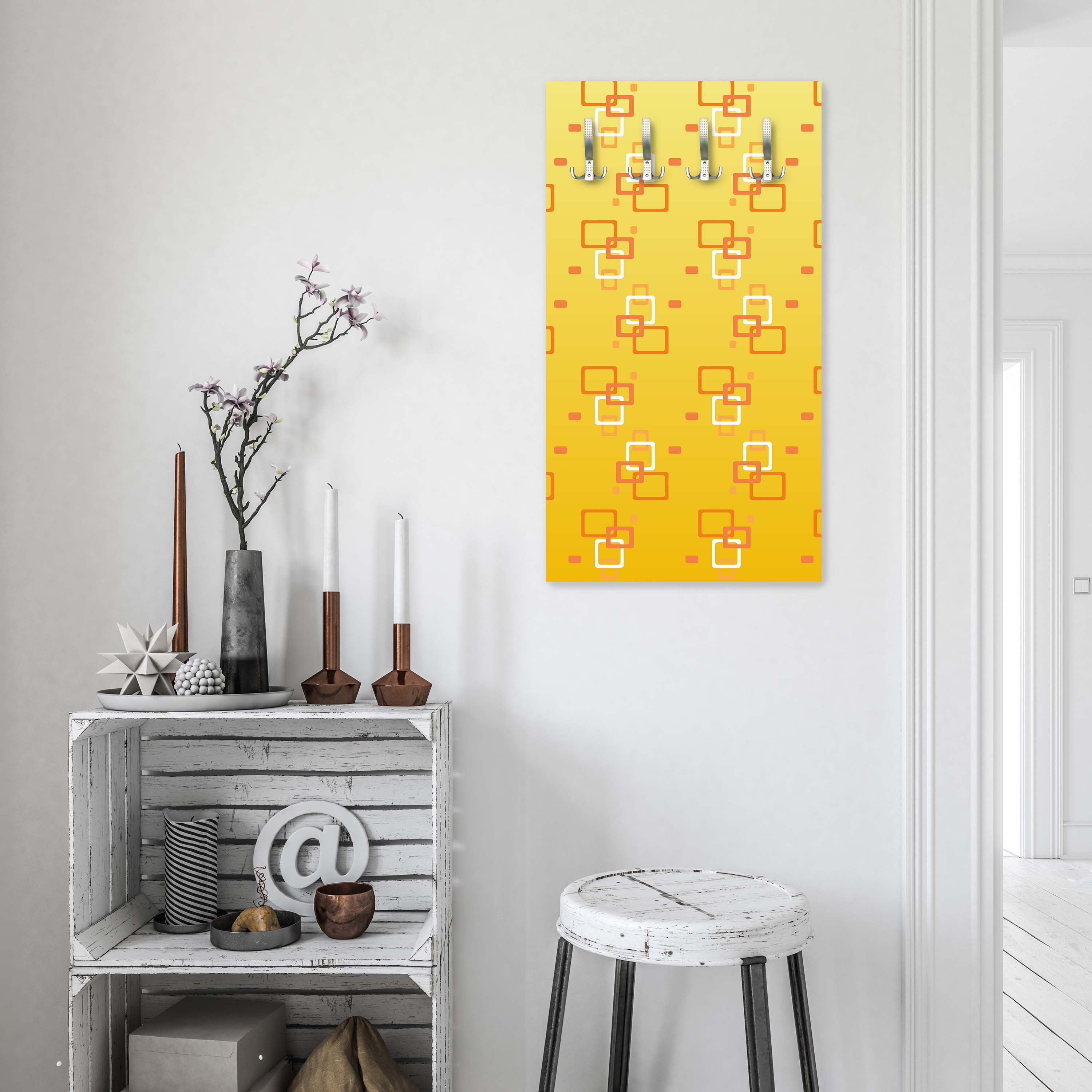 Garderobe Retrokästchen Gelb Muster M0106 entdecken - Bild 6 Garderobe Retrokästchen Gelb Muster M0106 entdecken - Bild 6