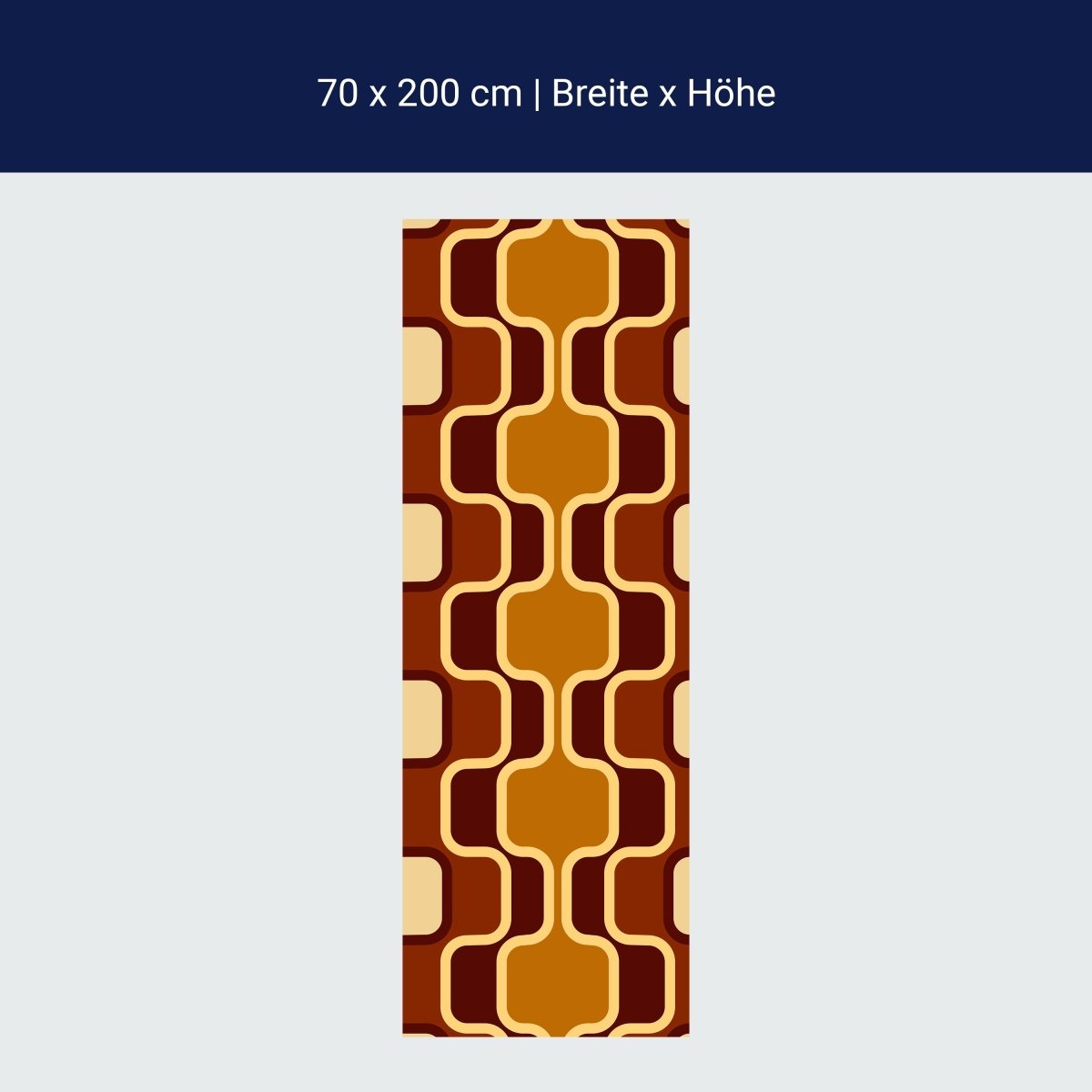 Duschwand Retromuster Braun Muster M0110 Duschwand Retromuster Braun Muster M0110