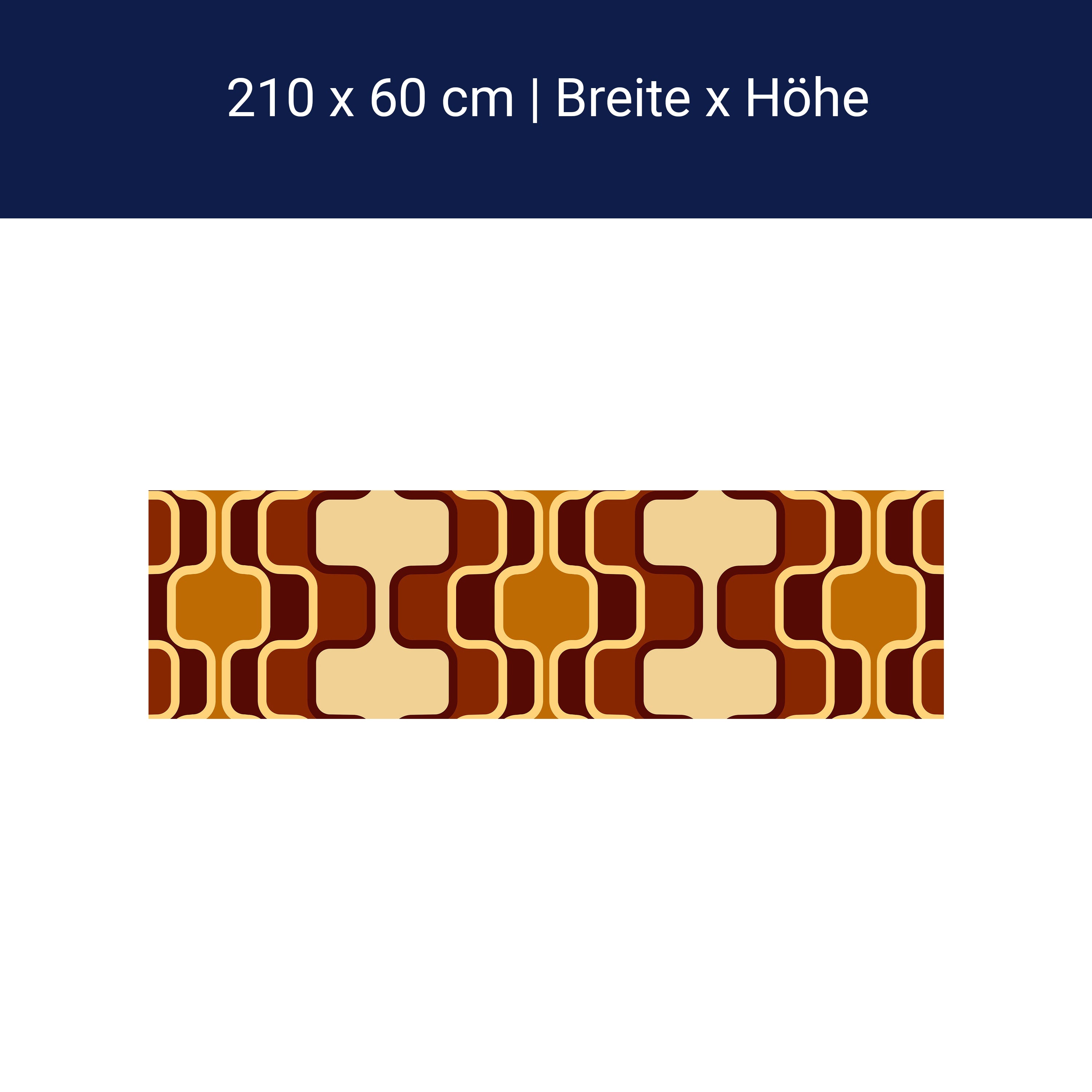 Küchenrückwand Retromuster Braun Muster M0110 Küchenrückwand Retromuster Braun Muster M0110