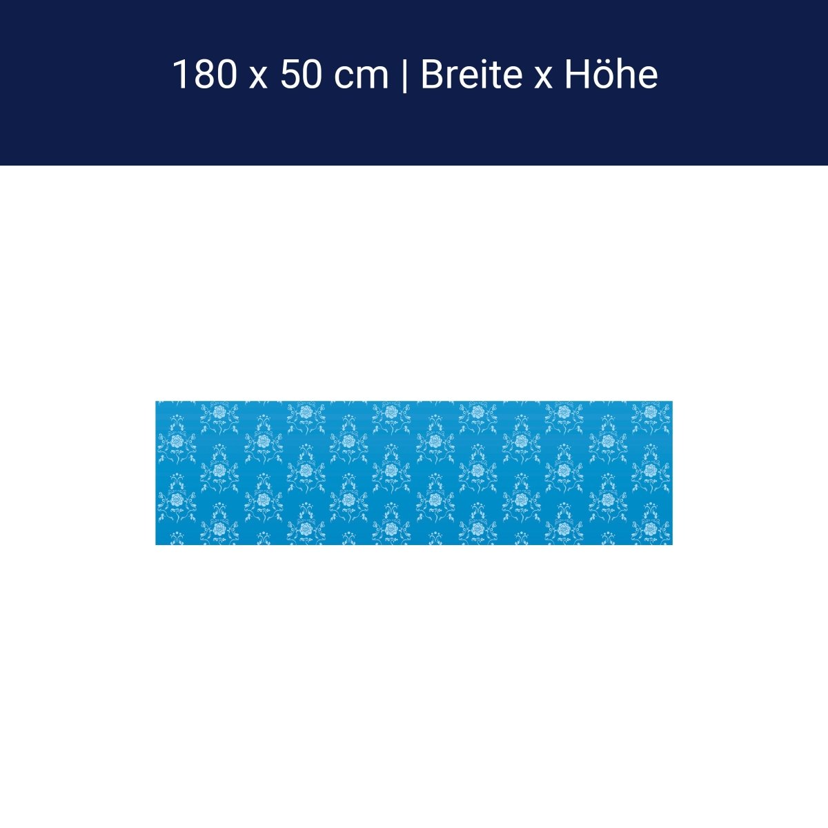 Küchenrückwand Barock Blau Muster M0116 Küchenrückwand Barock Blau Muster M0116