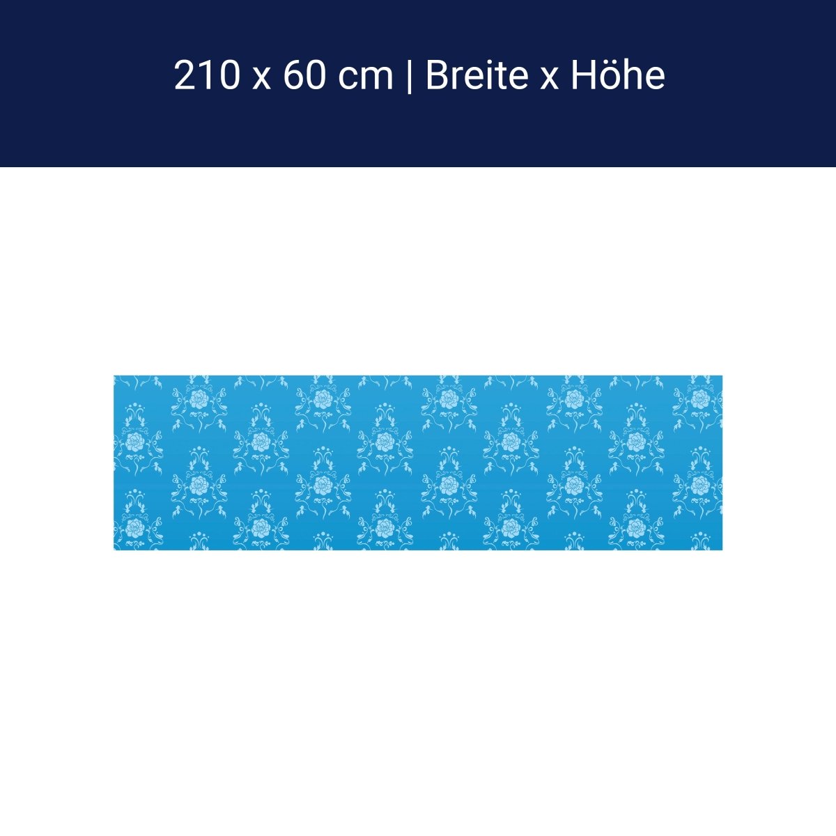 Küchenrückwand Barock Blau Muster M0116 Küchenrückwand Barock Blau Muster M0116